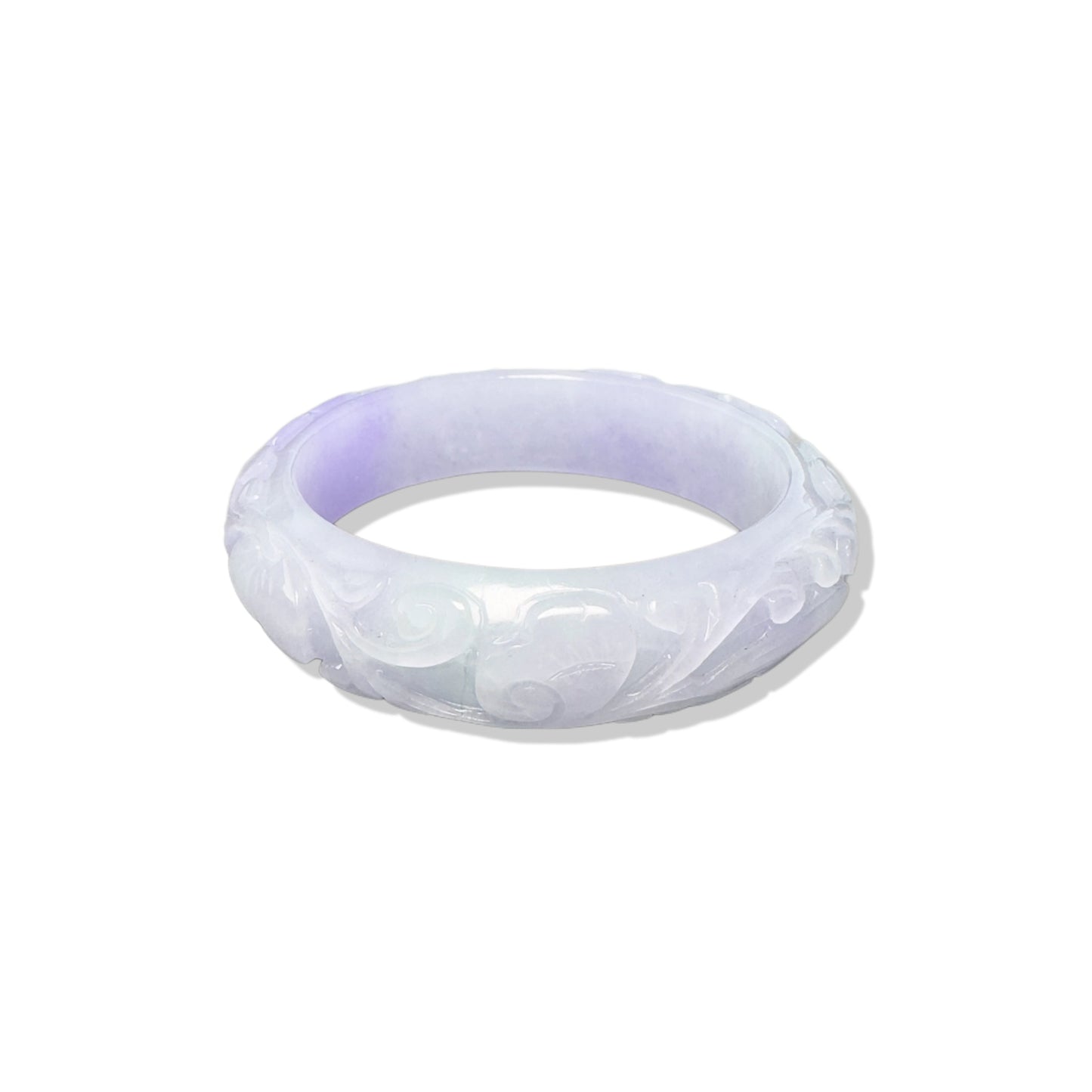 Abundance Bangle with Burma Jade Magic Cloud Carving
