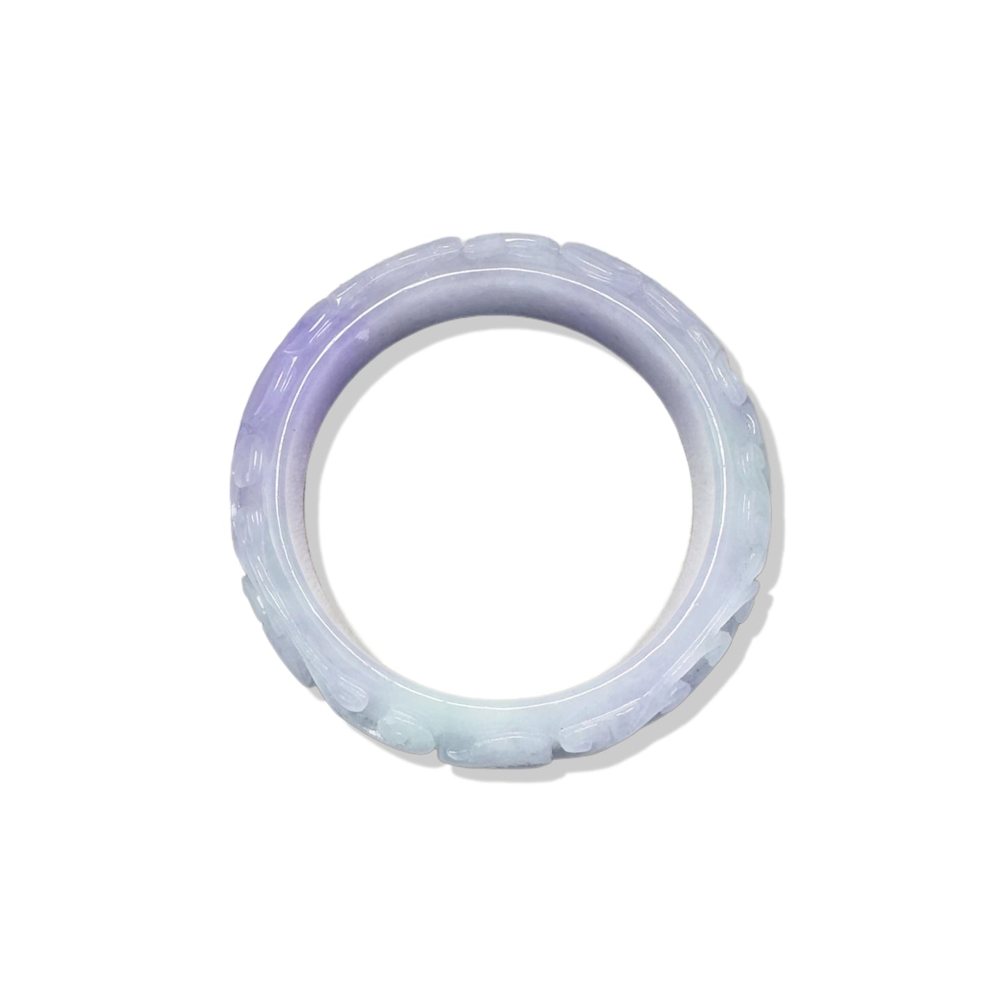 Abundance Bangle with Burma Jade Magic Cloud Carving