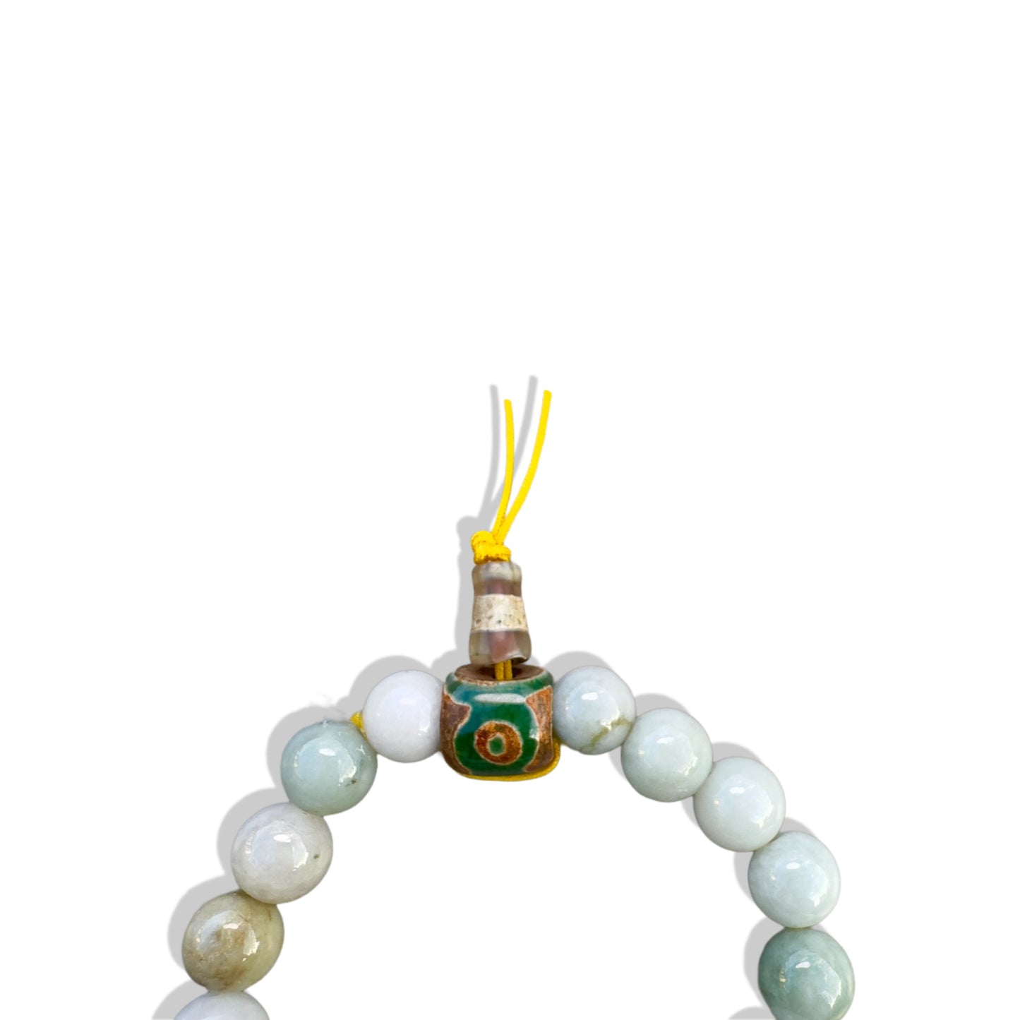 Abundance Bracelet with Green Jade and Tibet Agate Gourd carving