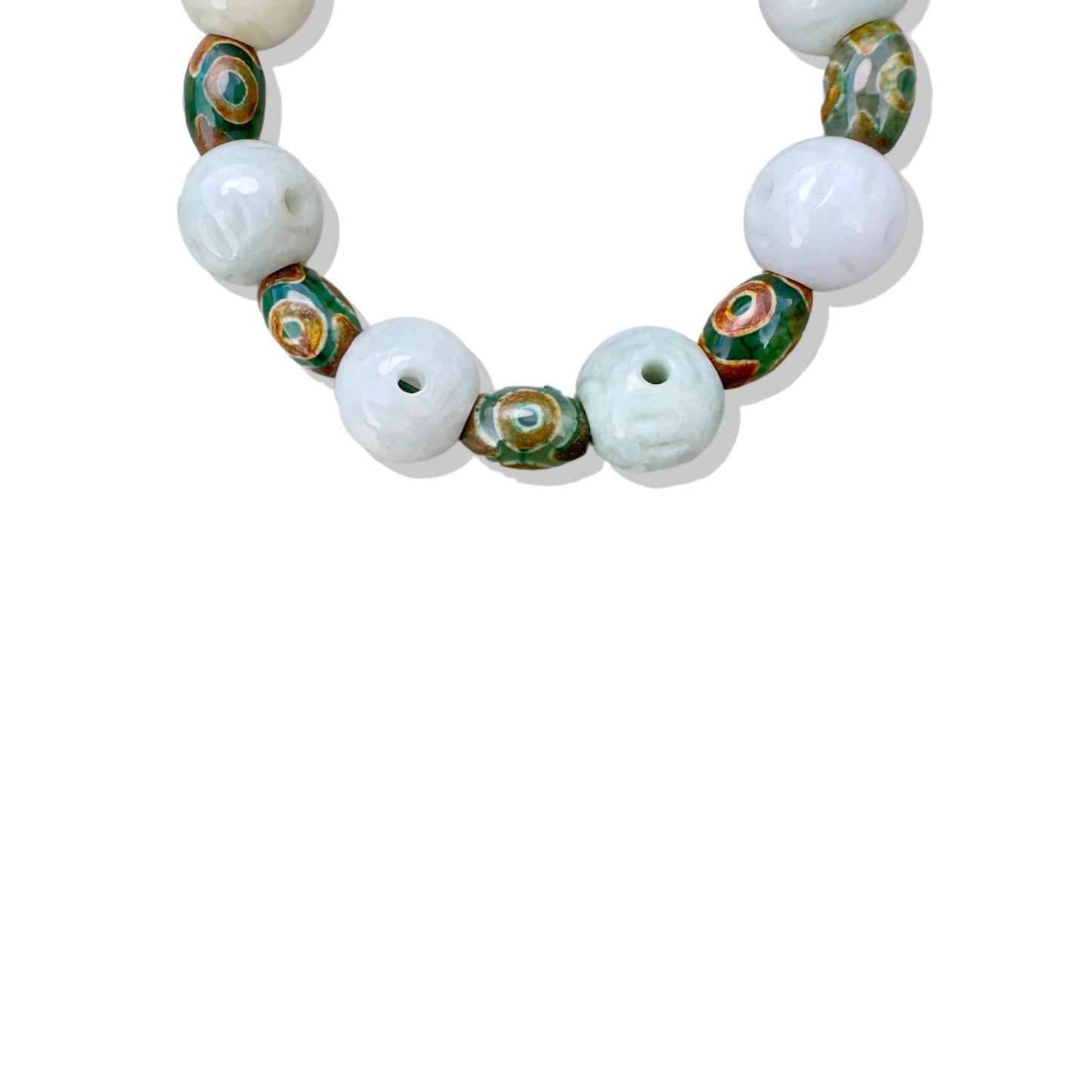 Abundance Bracelet with Jade Carving and Tibet Agate
