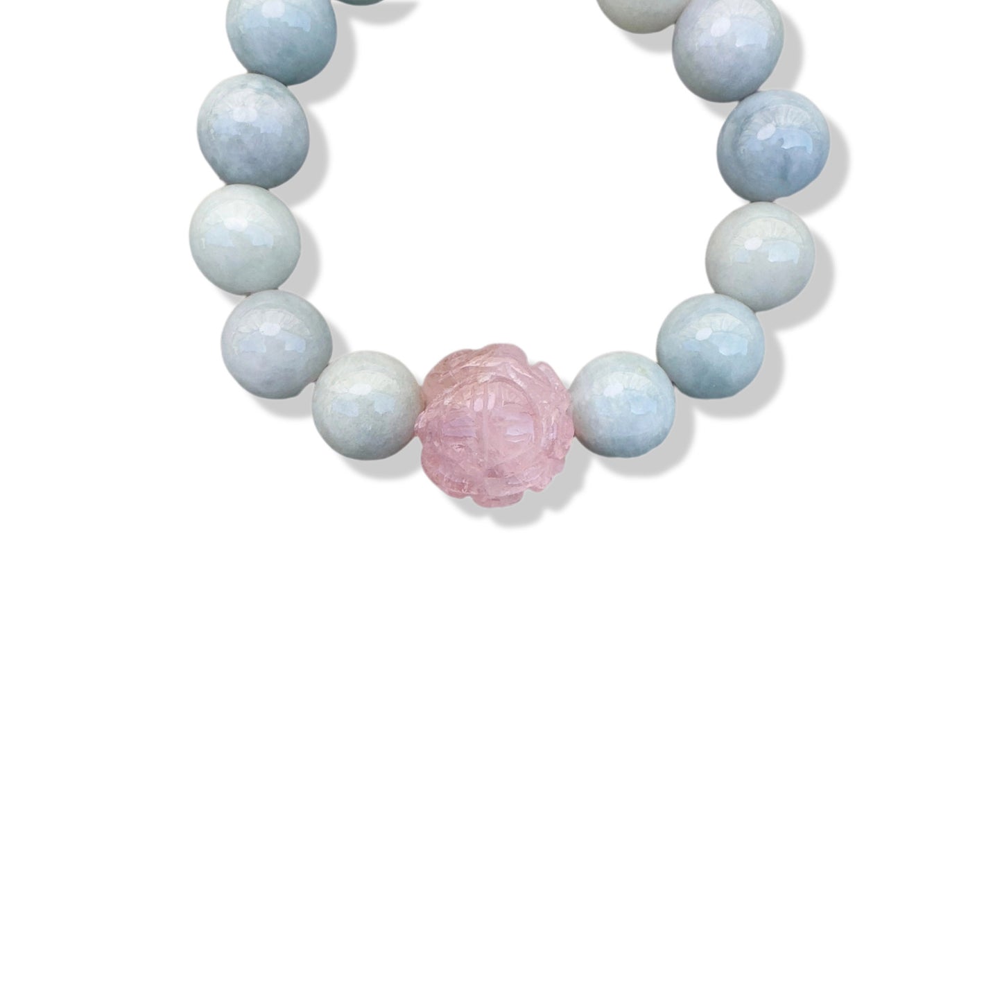 Abundance Bracelet with Jade and Morganite