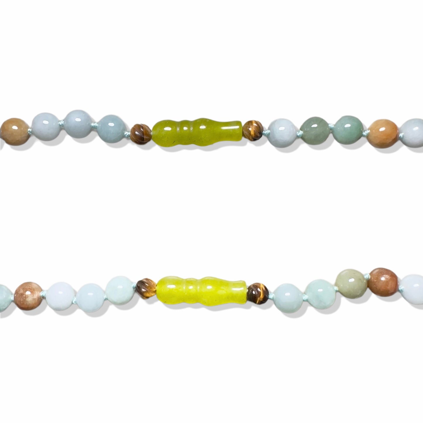 Abundance Necklace with Burma Jade and Yellow Jade Gourd Carving