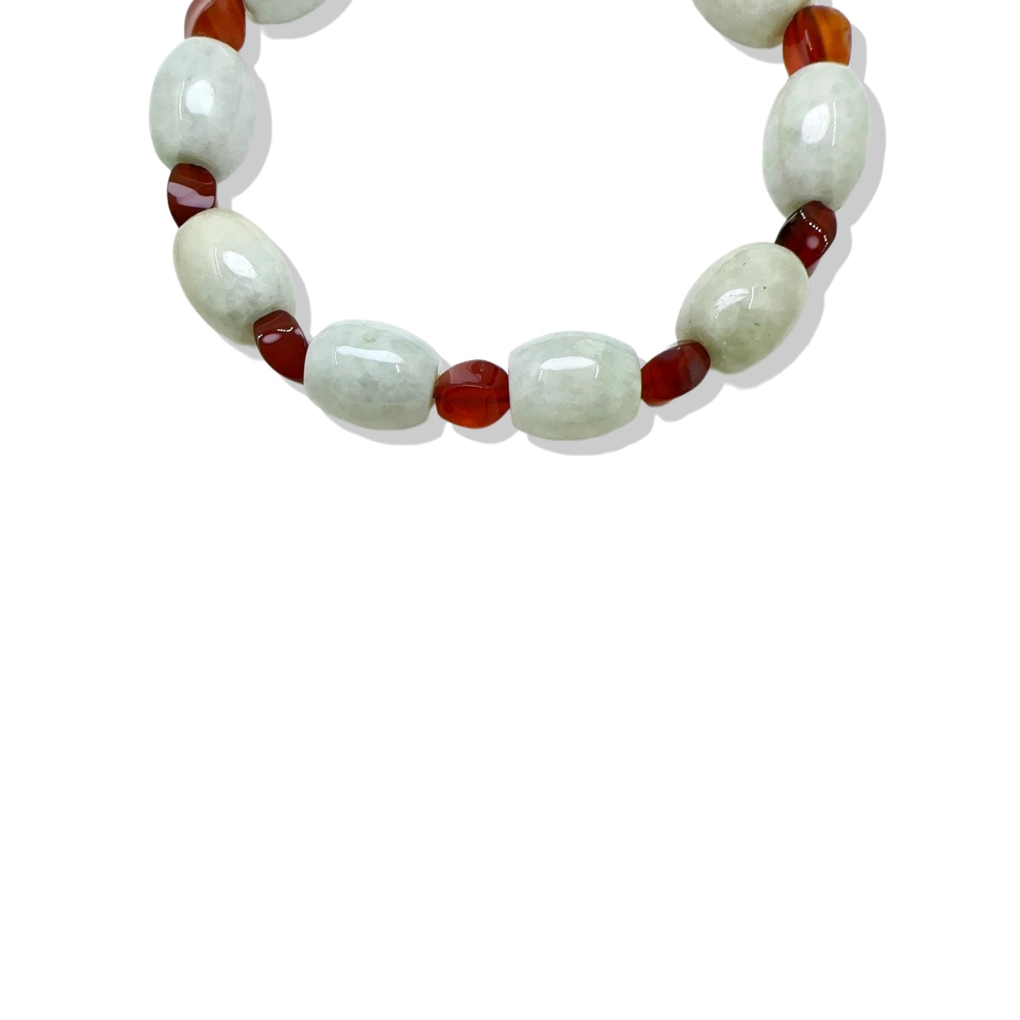 Abundance Bracelet with Burma Jade Gourd, Multi Color Agate