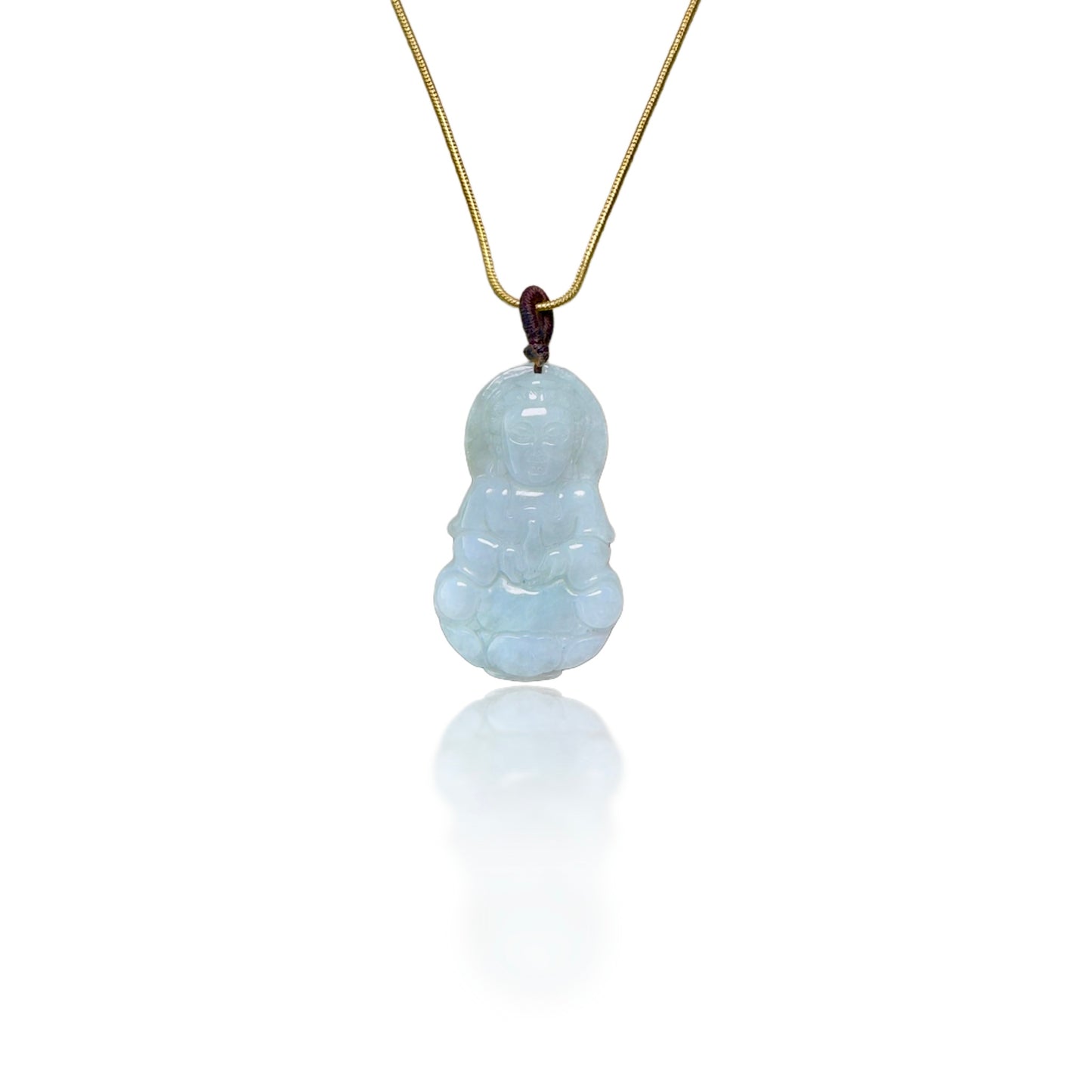 Abundance pendant with Grade A Burma Jade Guanyin Carving