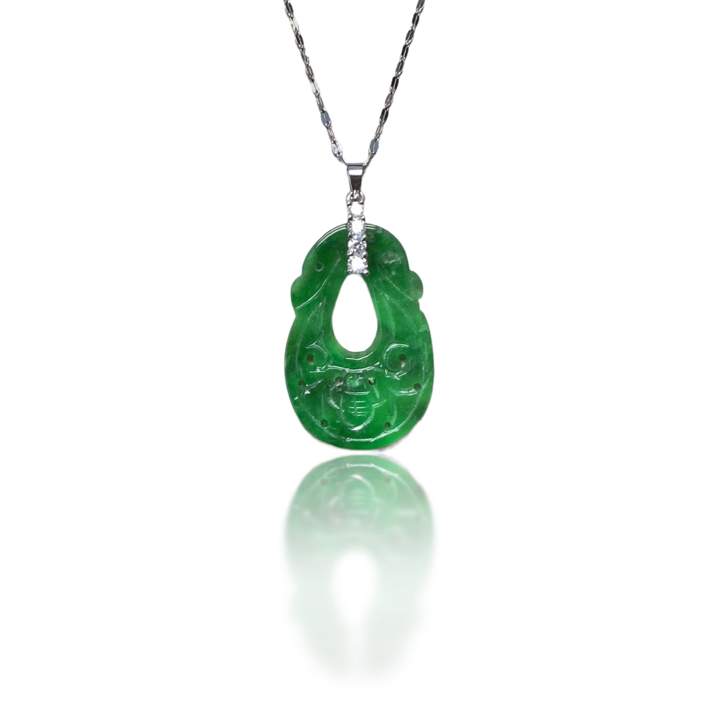 Abundance Pendant with Jade Melon Carving