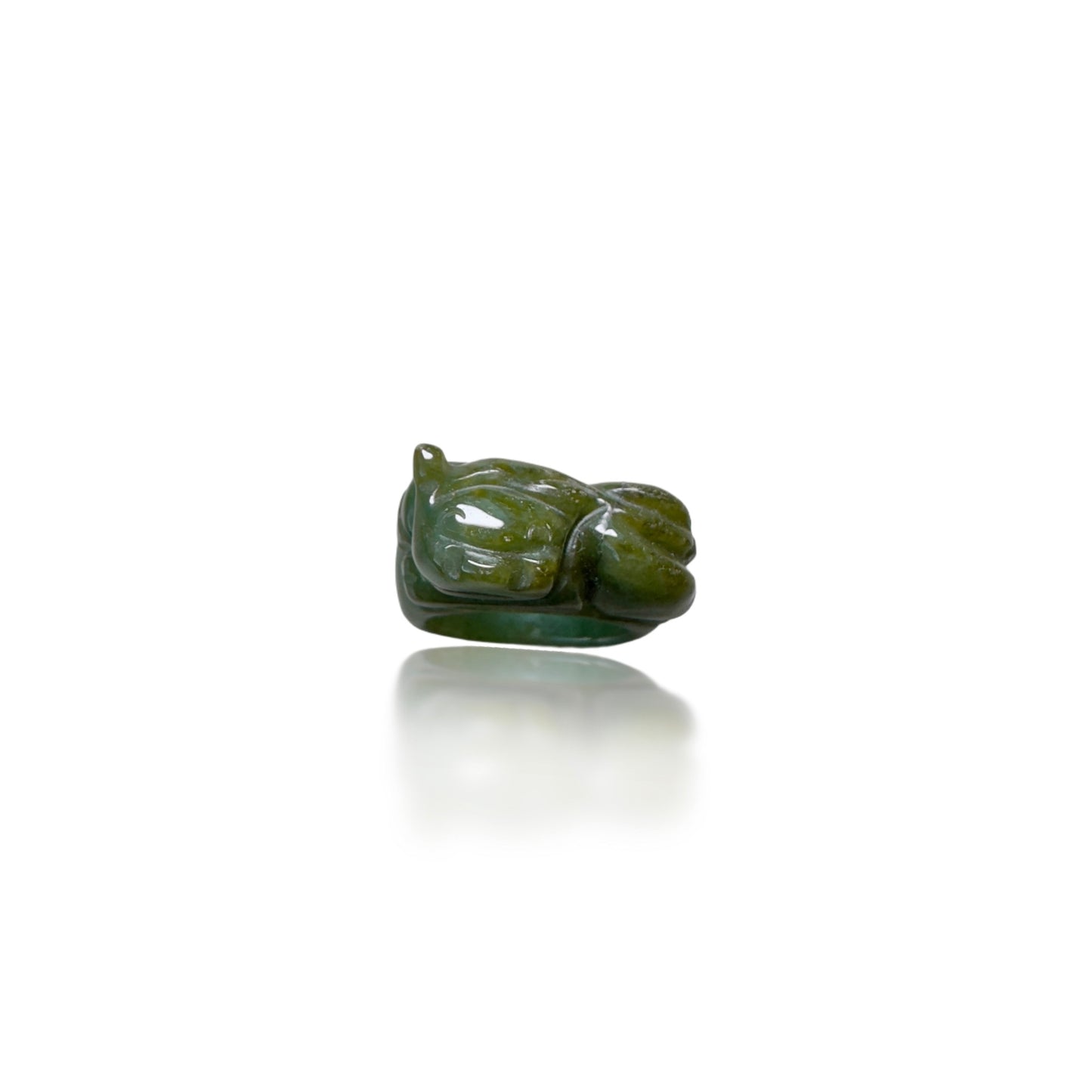 Abundance Ring with Burma Jade Pi Xiu (貔貅) Carving