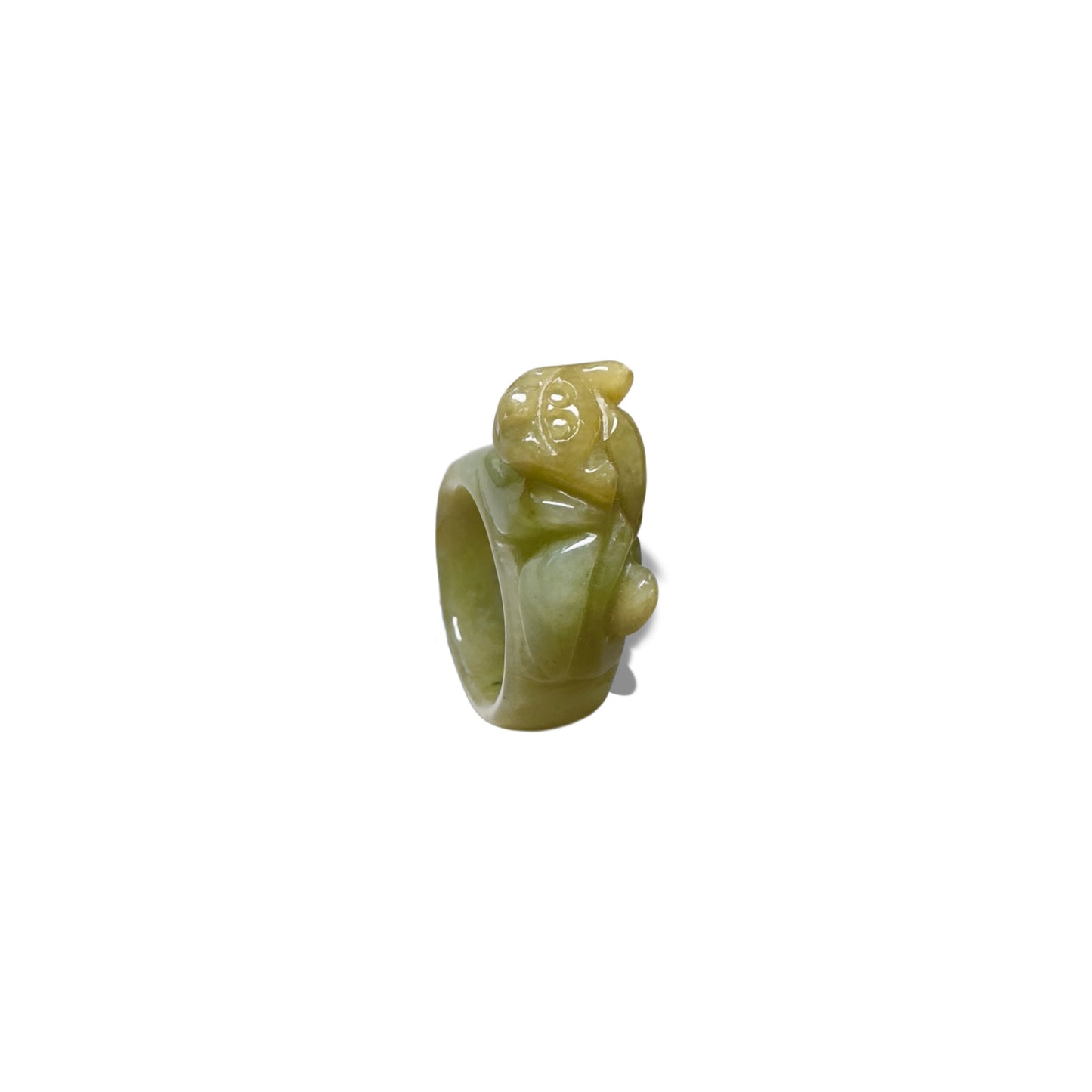 Abundance Ring with Burma Jade Pi Xiu (貔貅) Carving