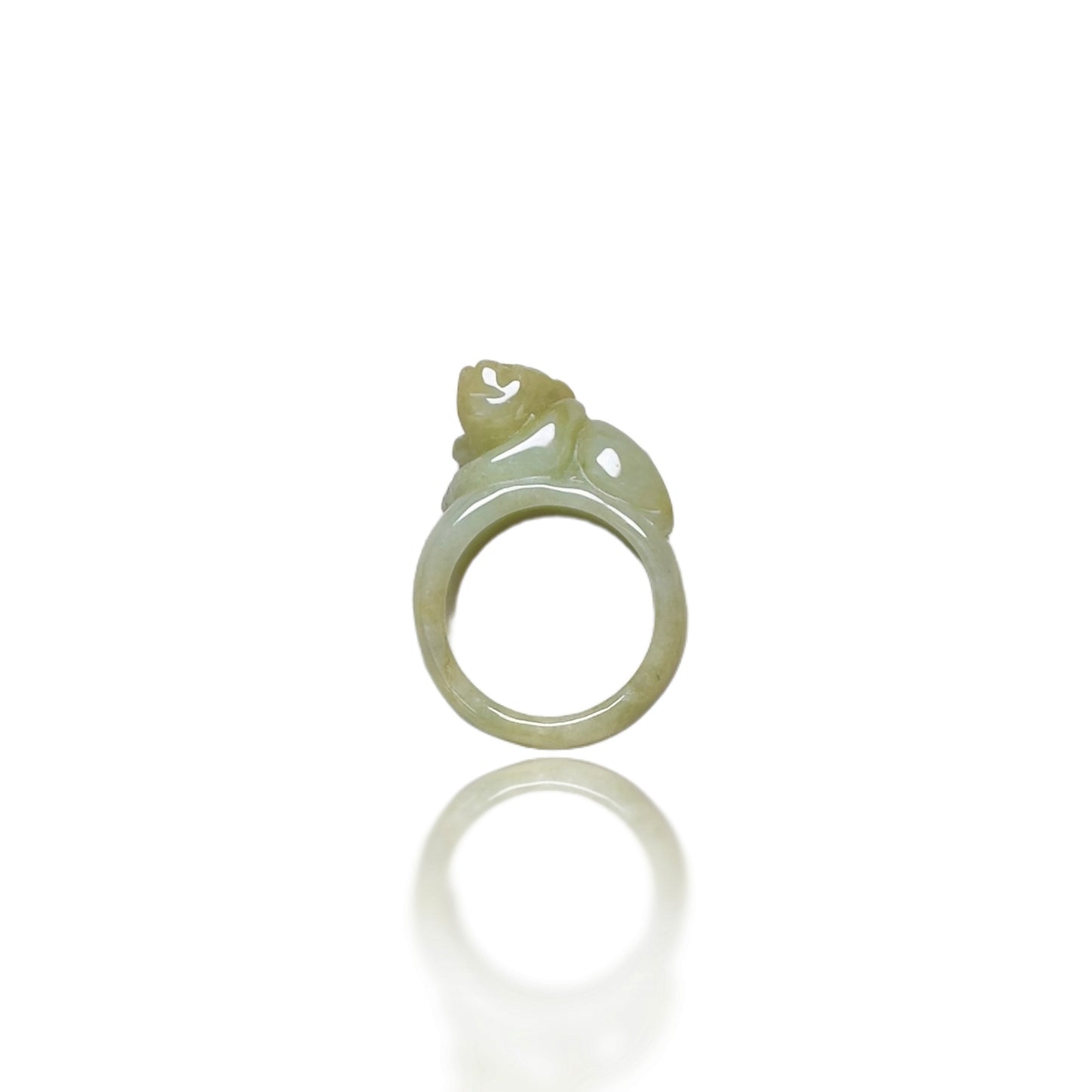 Abundance Ring with Burma Jade Pi Xiu (貔貅) Carving