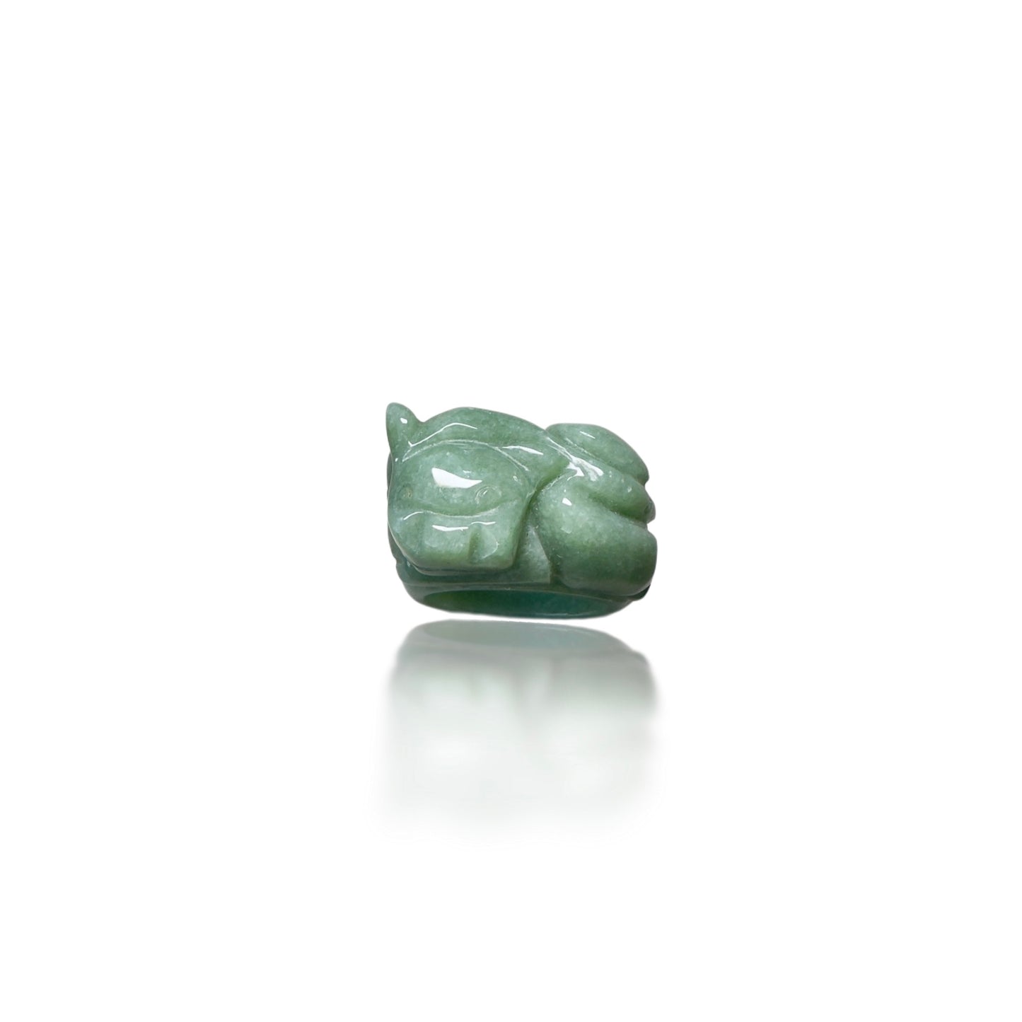 Abundance Ring with Burma Jade Pi Xiu (貔貅) Carving