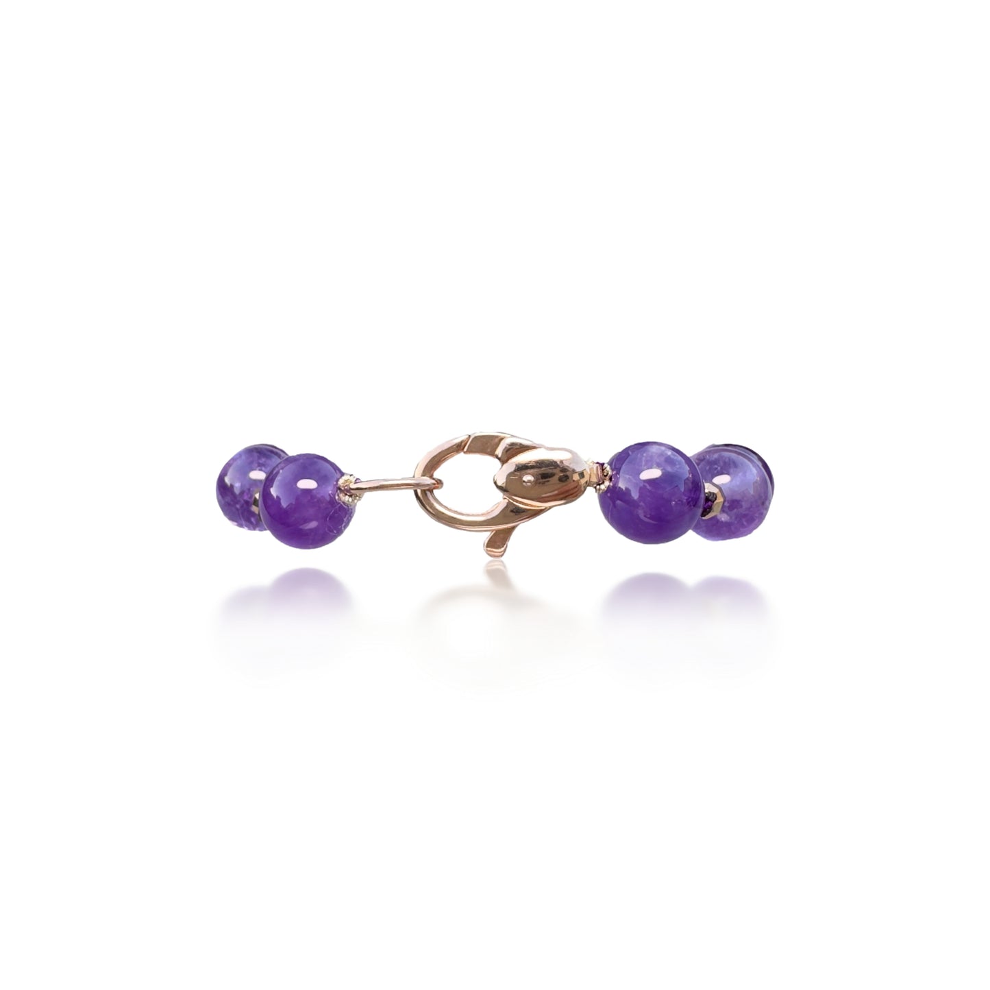 Calming Bangle with Amethyst and Burma Green Jade Carving