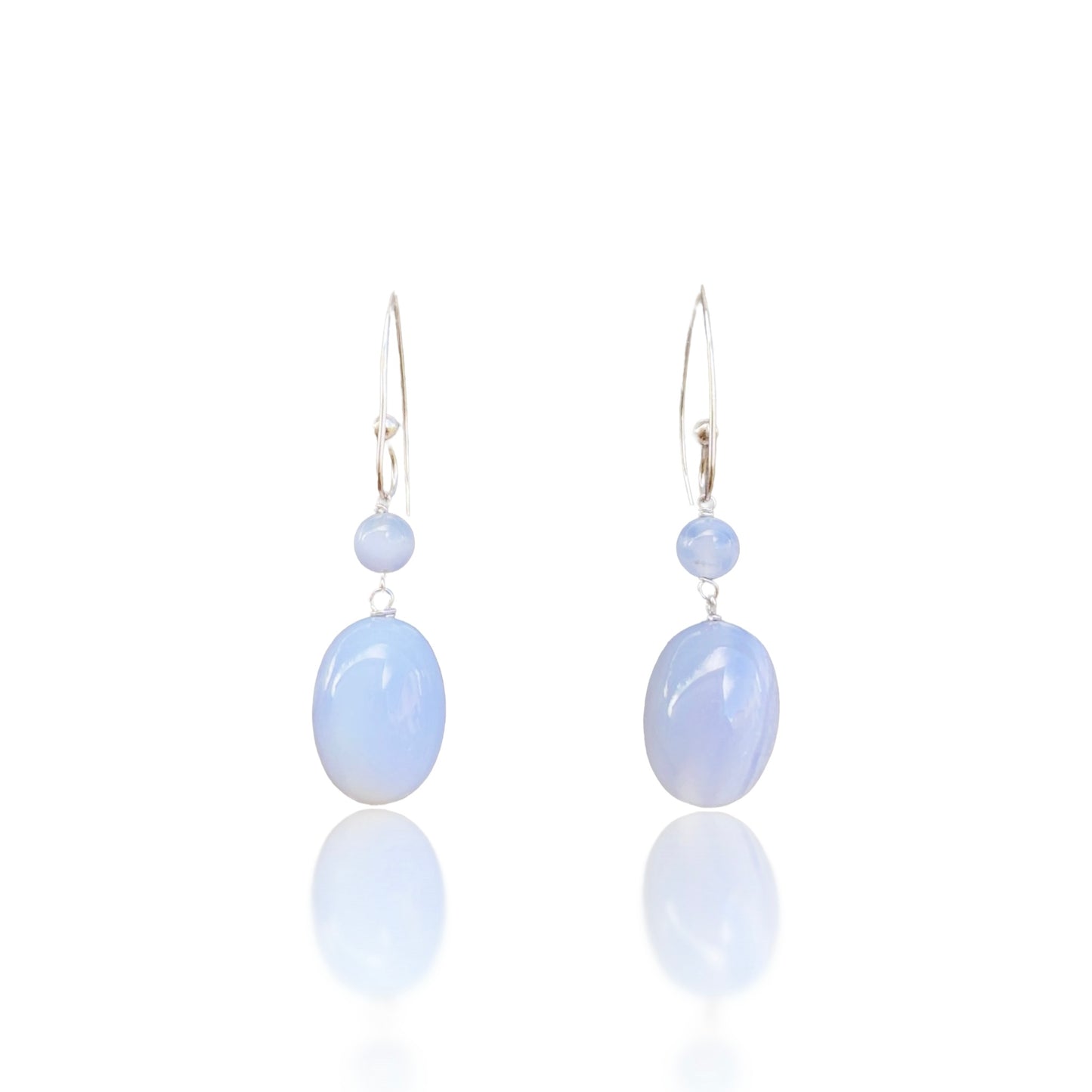 Calming Earrings with Blue Lace Agate