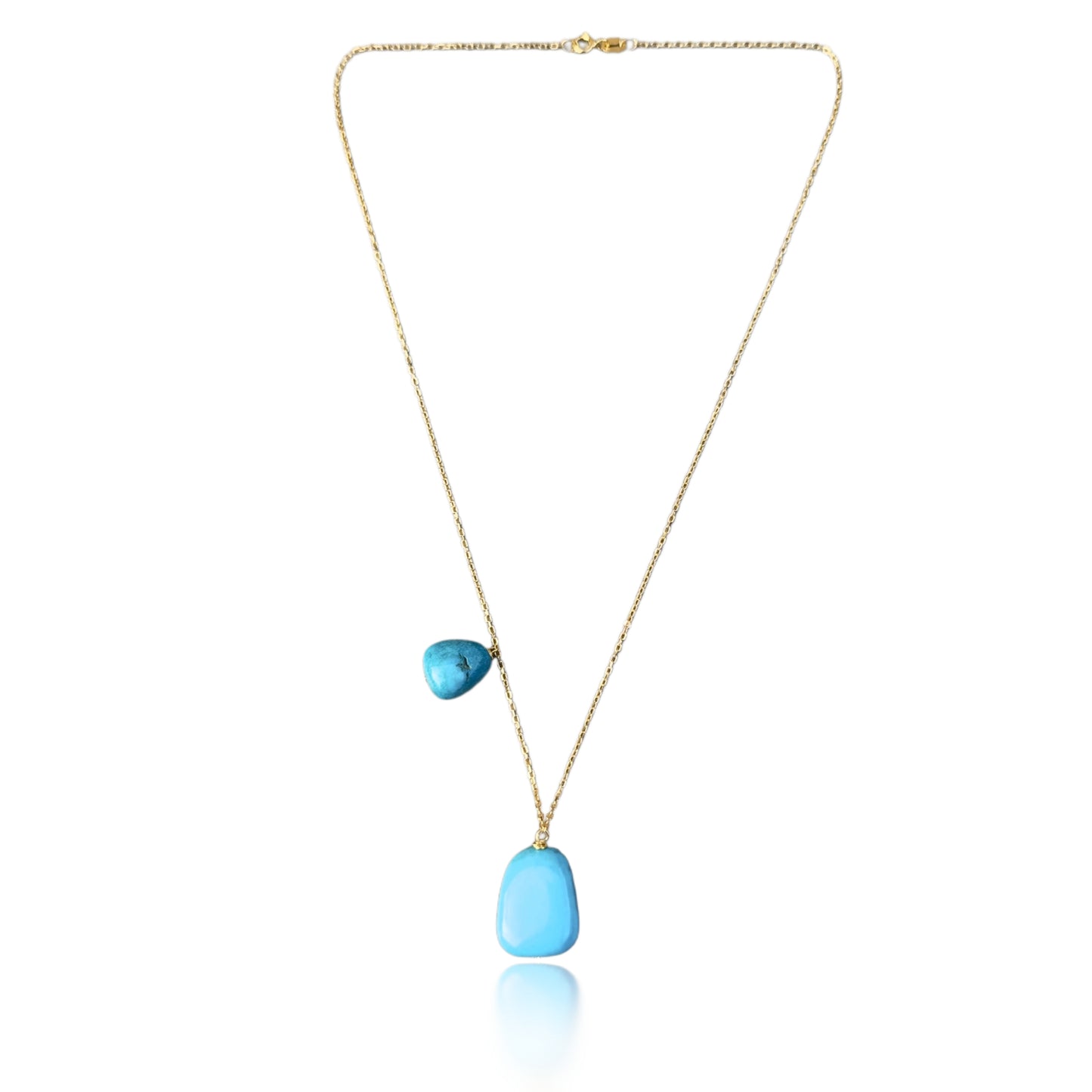 Calming Pendant with Howlite and Gold