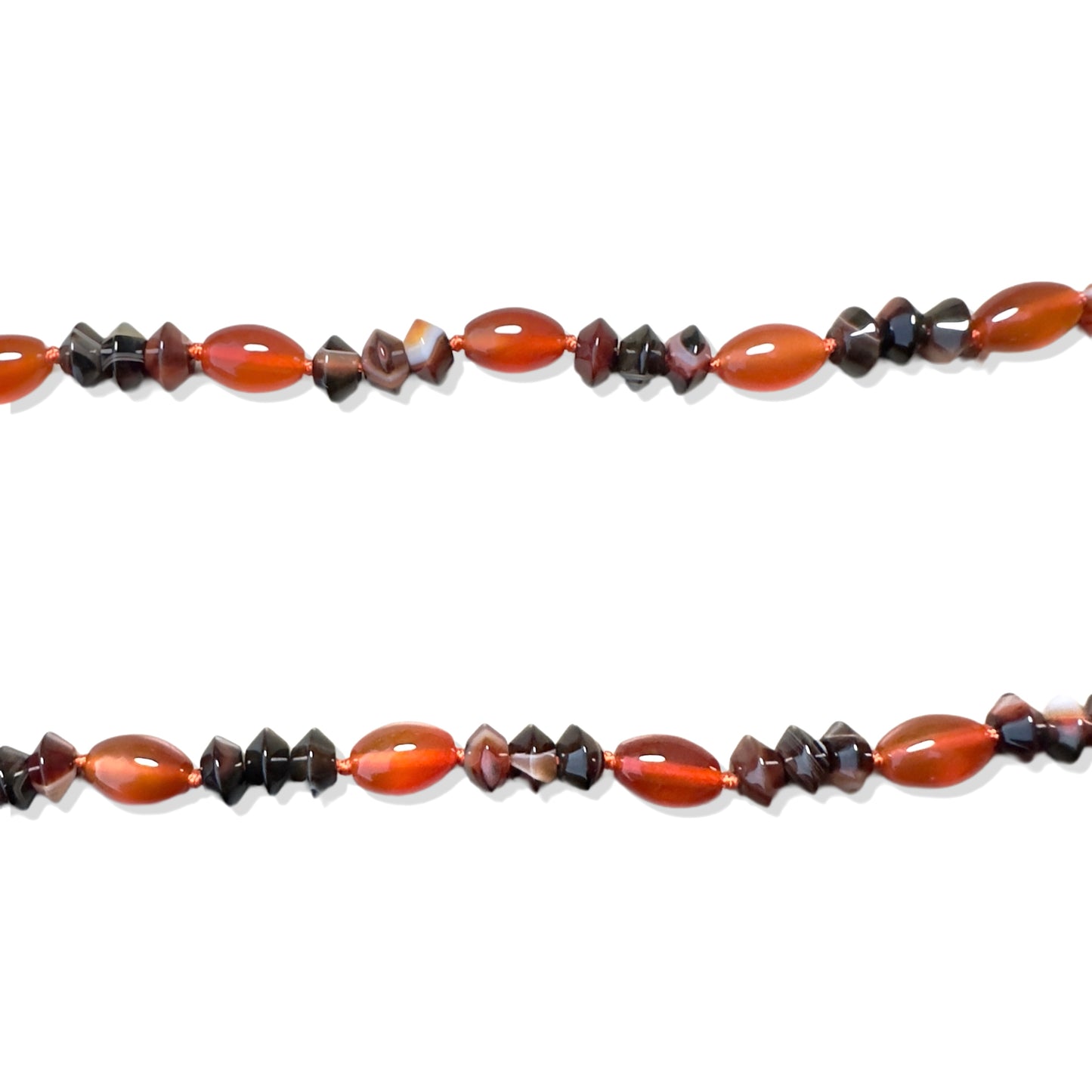 Courage Necklace with Carnelian, Lace Agate and Burma Jade Monkey Pendant