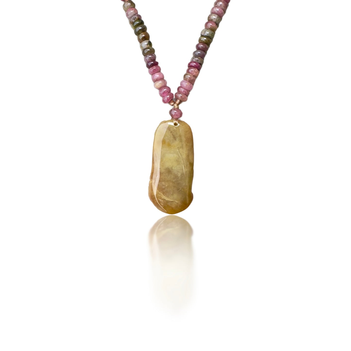 Harmony Necklace with Tourmaline and Pi Xiu Jade Pendant