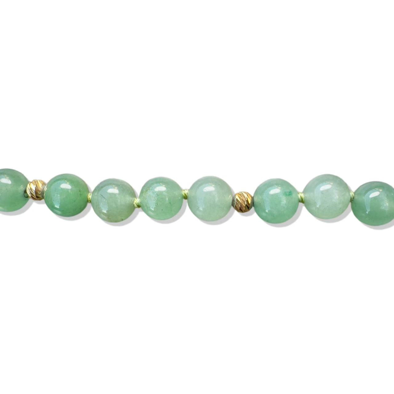 Harmony Necklace with Tourmaline Slice and Aventurine