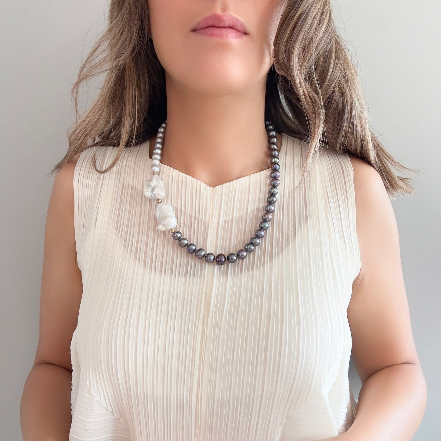 Inner Peace Necklace with Freshwater Pearl
