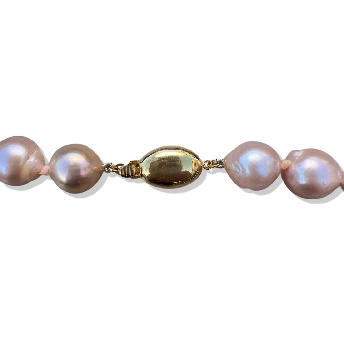Inner Peace Necklace with Baroque and Pink Pearl