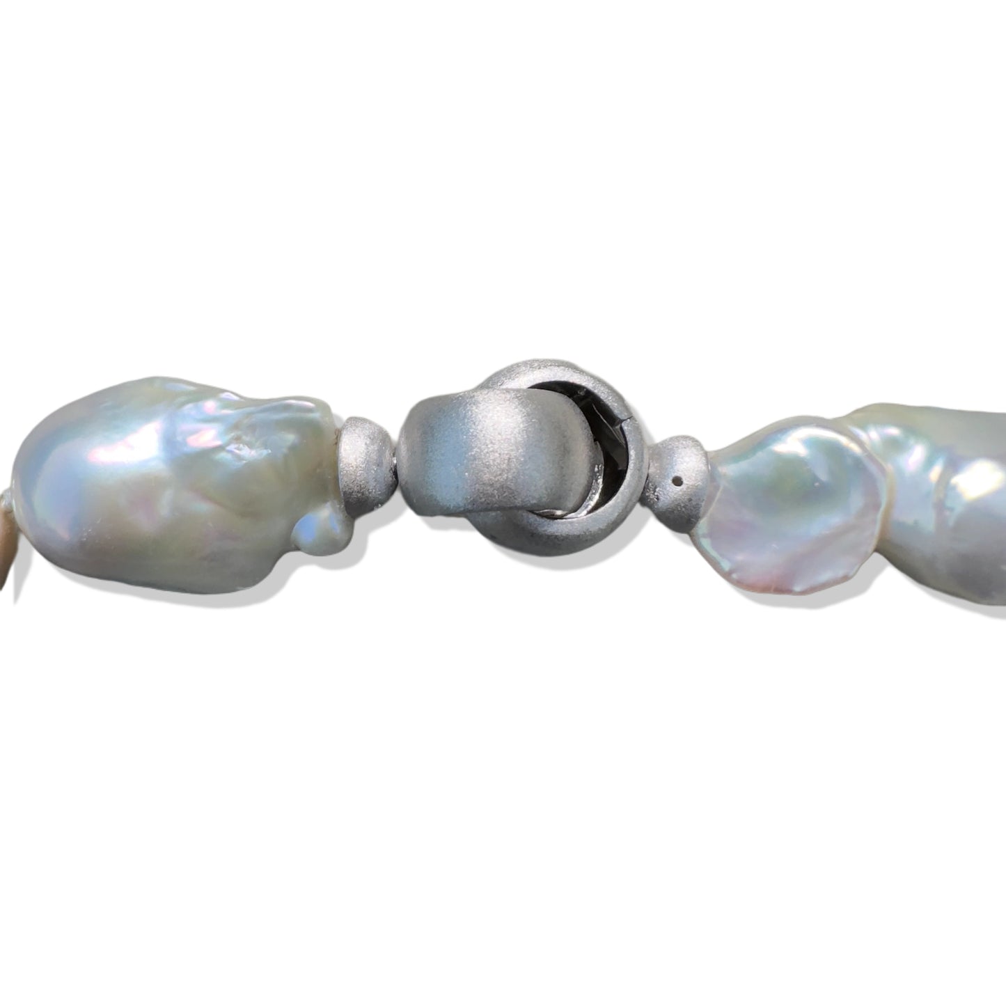 Inner Peace White Baroque Pearl Necklace (June Birthday Stone)