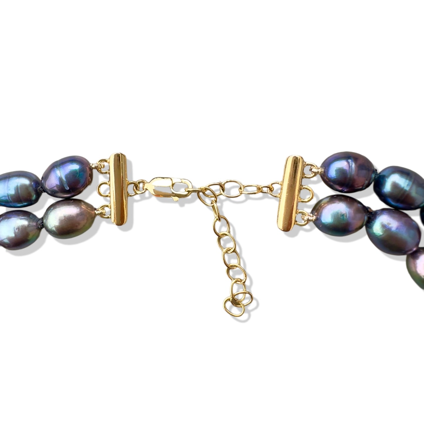 Inner Peace Double Strand Necklace with Pearl and Citrine
