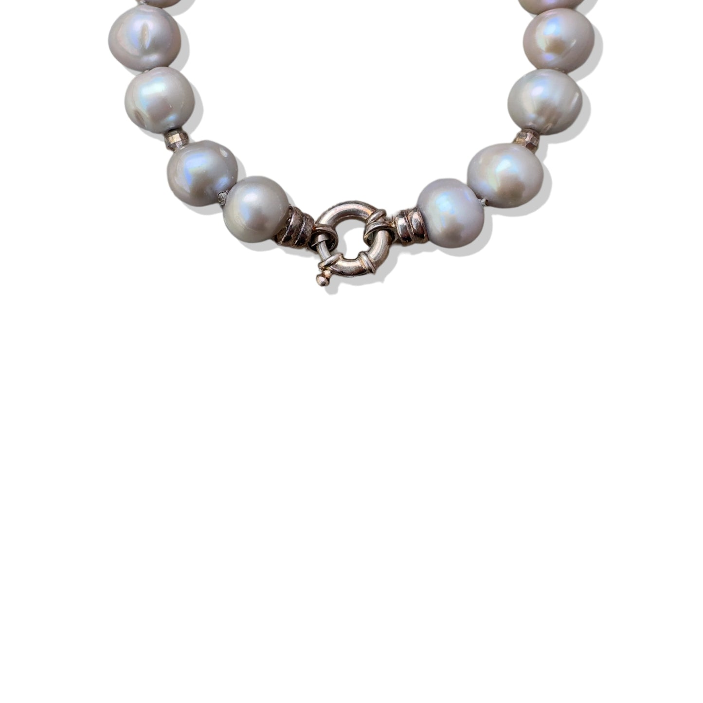 Inner Peace Bracelet with Pearl and Pure Silver Bead