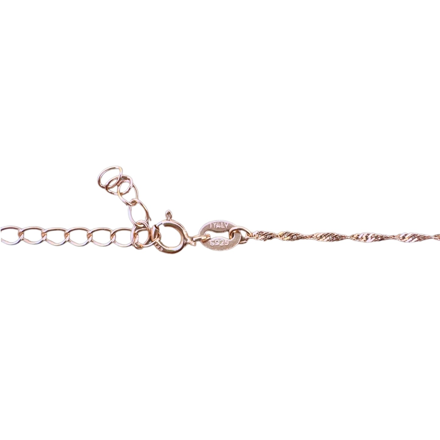 Inner Peace Pendant with White Baroque Pearl, Pink Tourmaline and Rose Gold