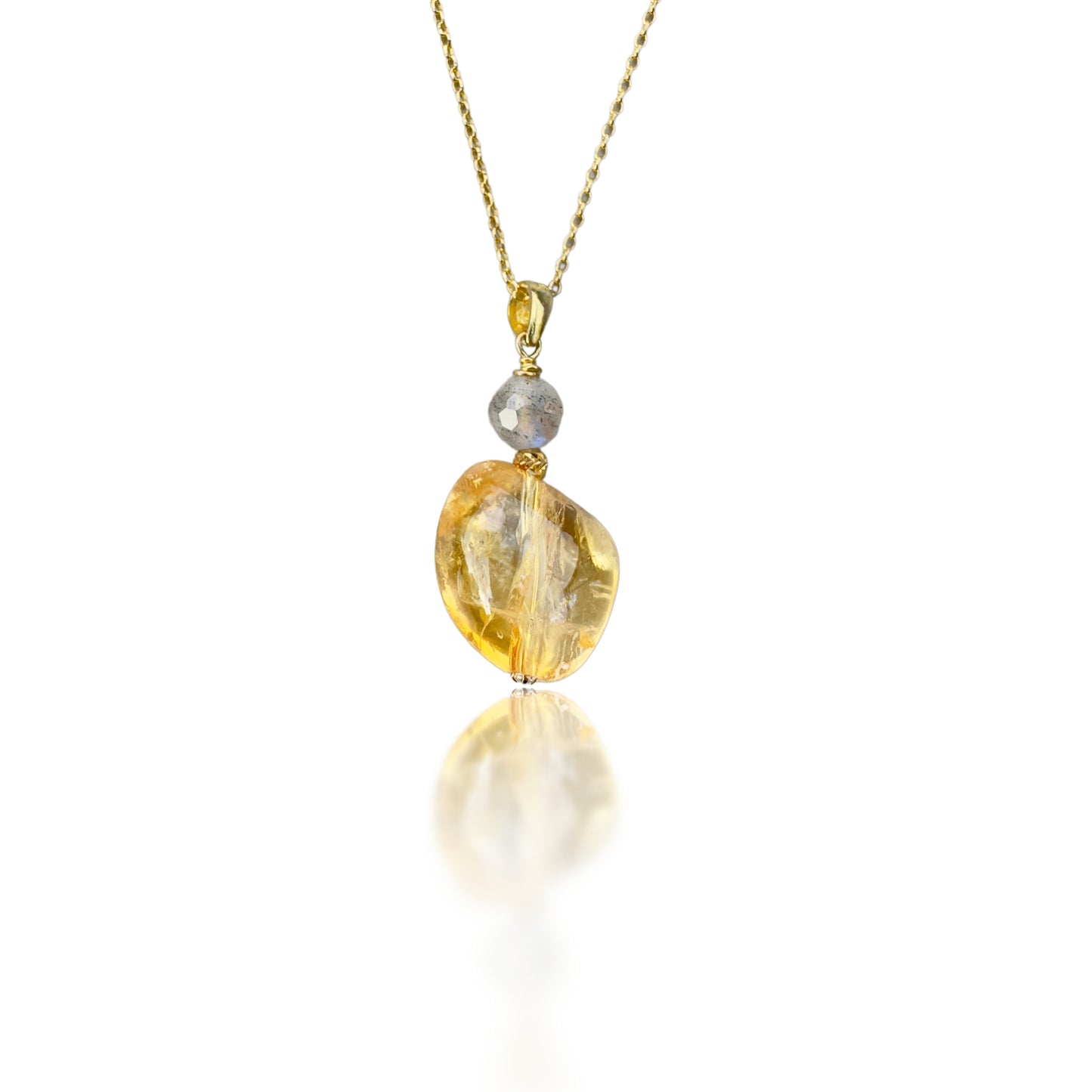 Joy Pendant with Citrine and Labradorite