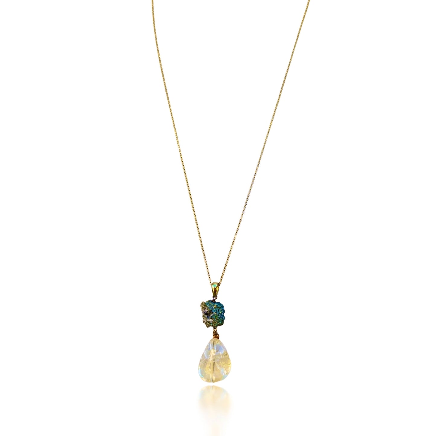 Joy Pendant with Citrine and Pyrite