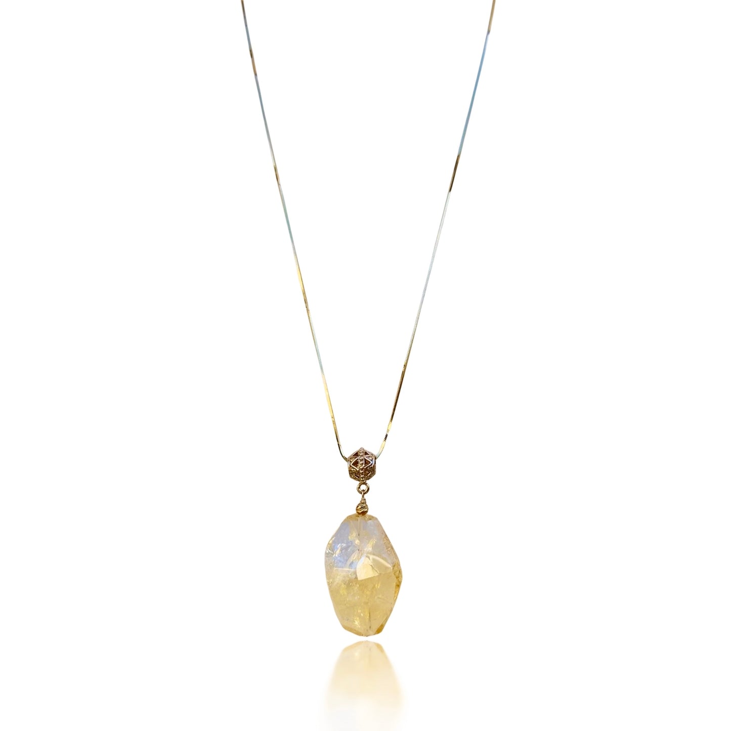Joy Pendant with Citrine and Gold