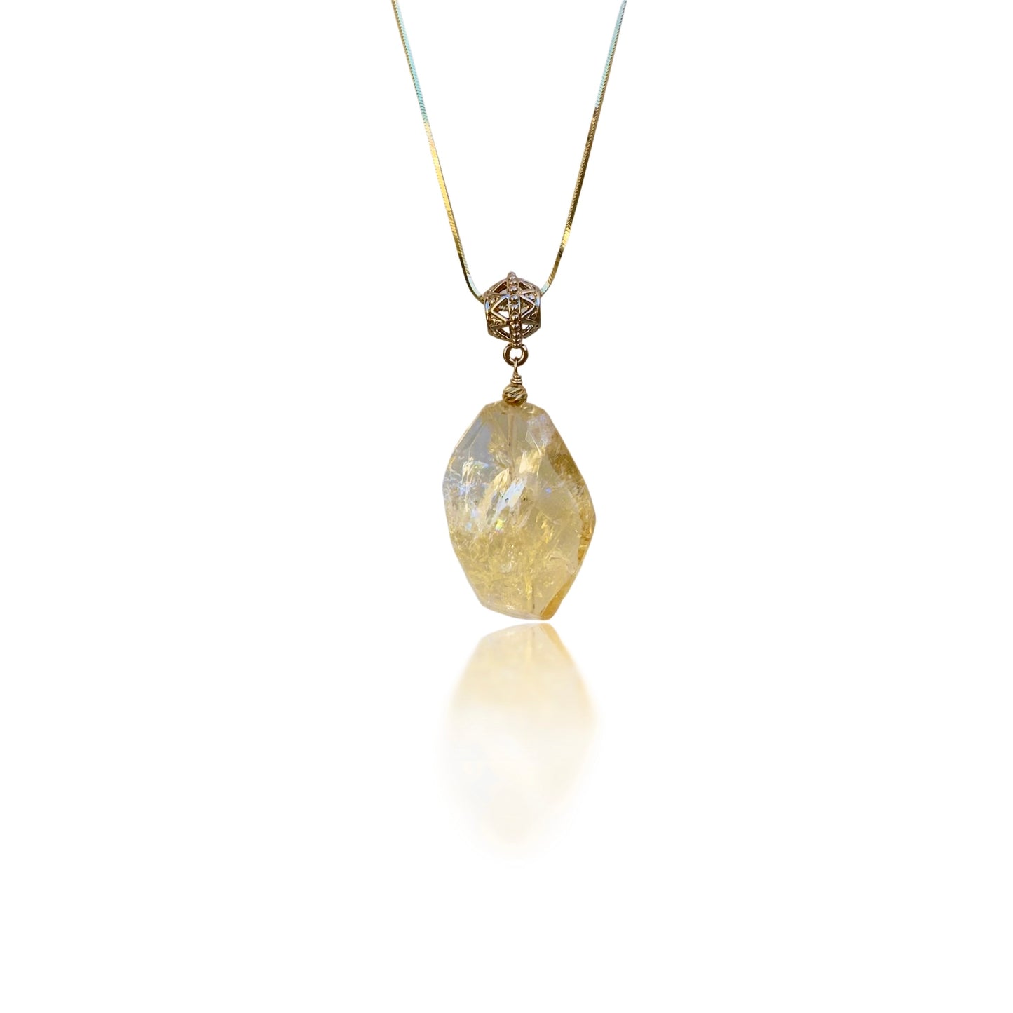 Joy Pendant with Citrine and Gold