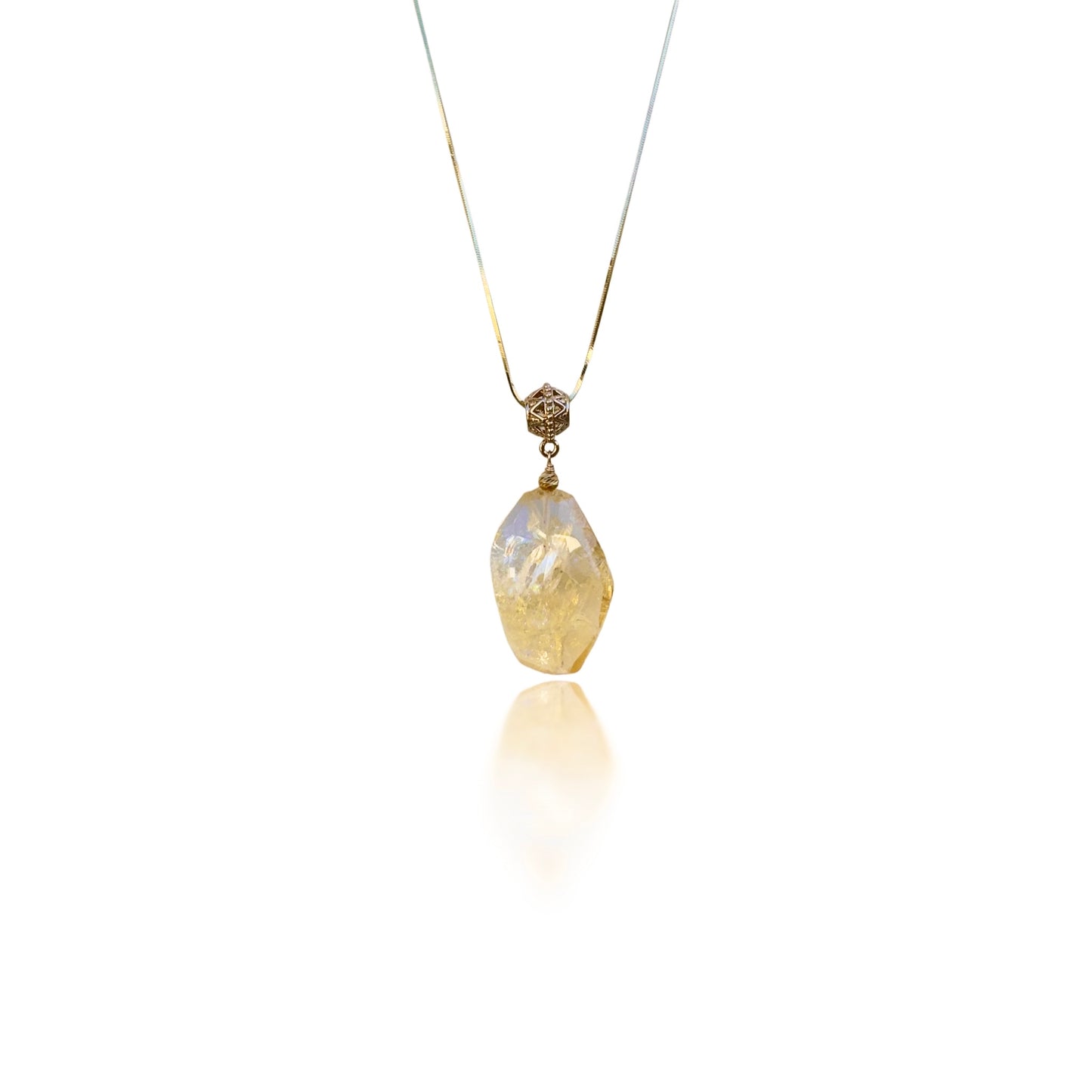 Joy Pendant with Citrine and Gold