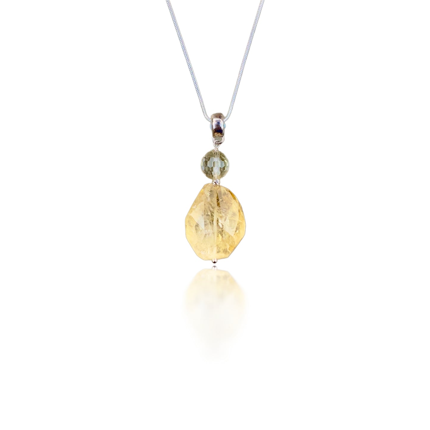Joy Pendant with Citrine and Smoky Quartz