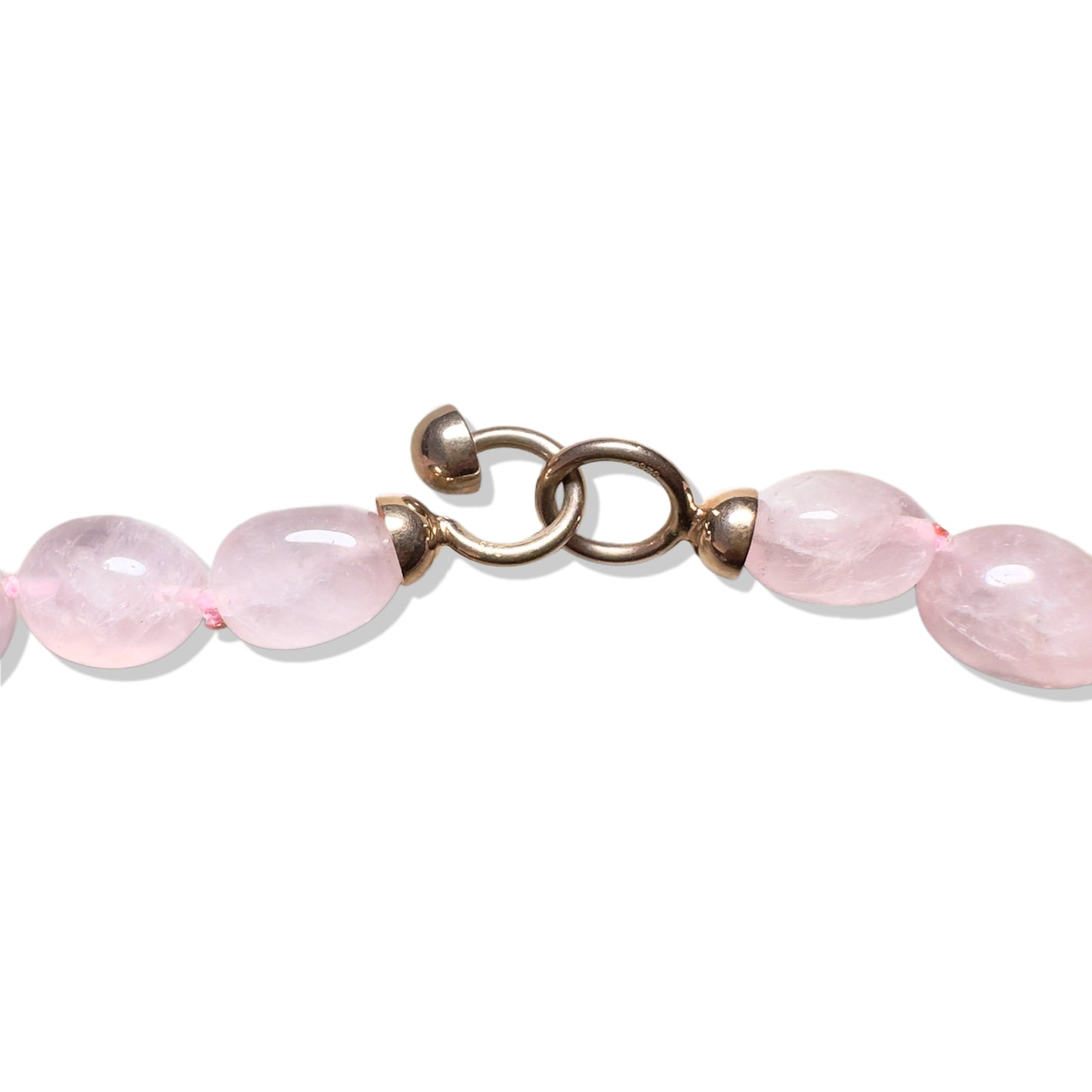 Love Necklace with Rose Quartz and Keshi Pearl