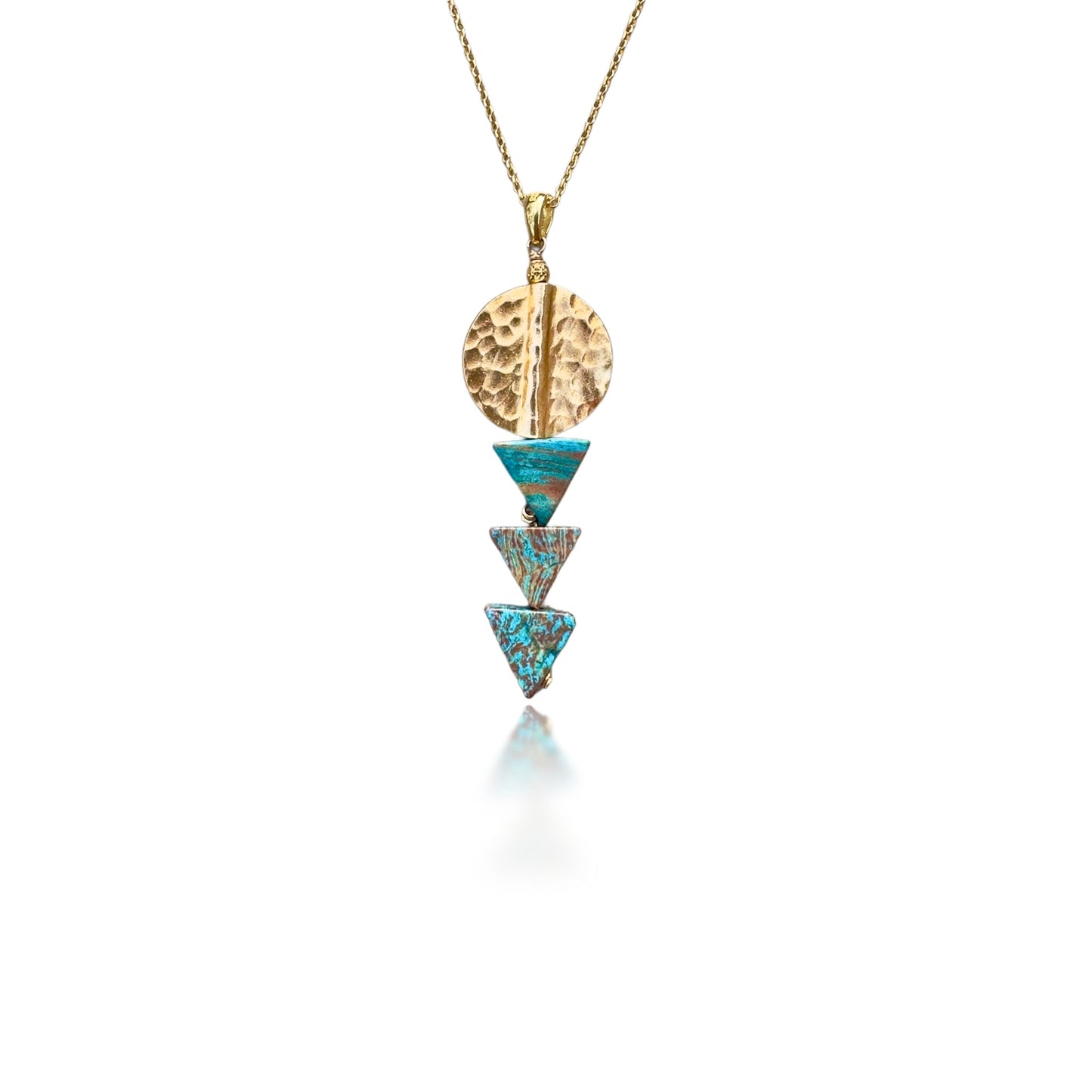 Peace Pendant with Blue Picture Jasper