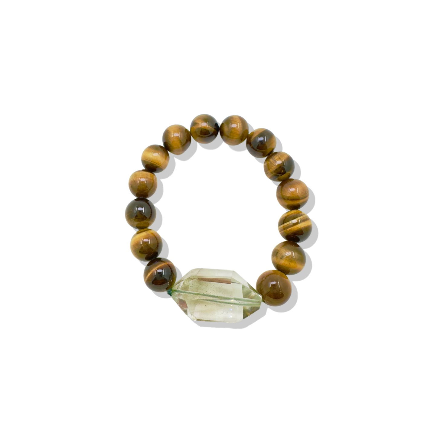 Protection Bracelet with Tiger's Eye and Clear Quartz