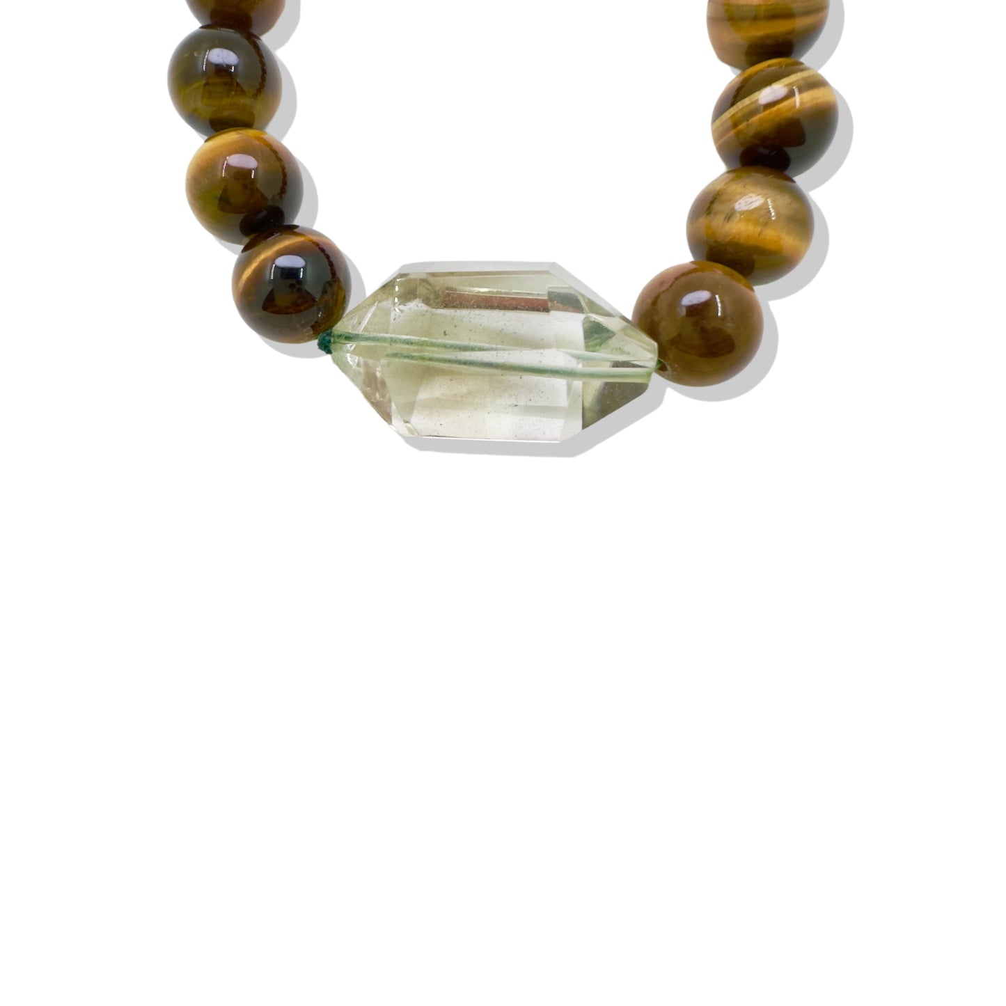 Protection Bracelet with Tiger's Eye and Clear Quartz