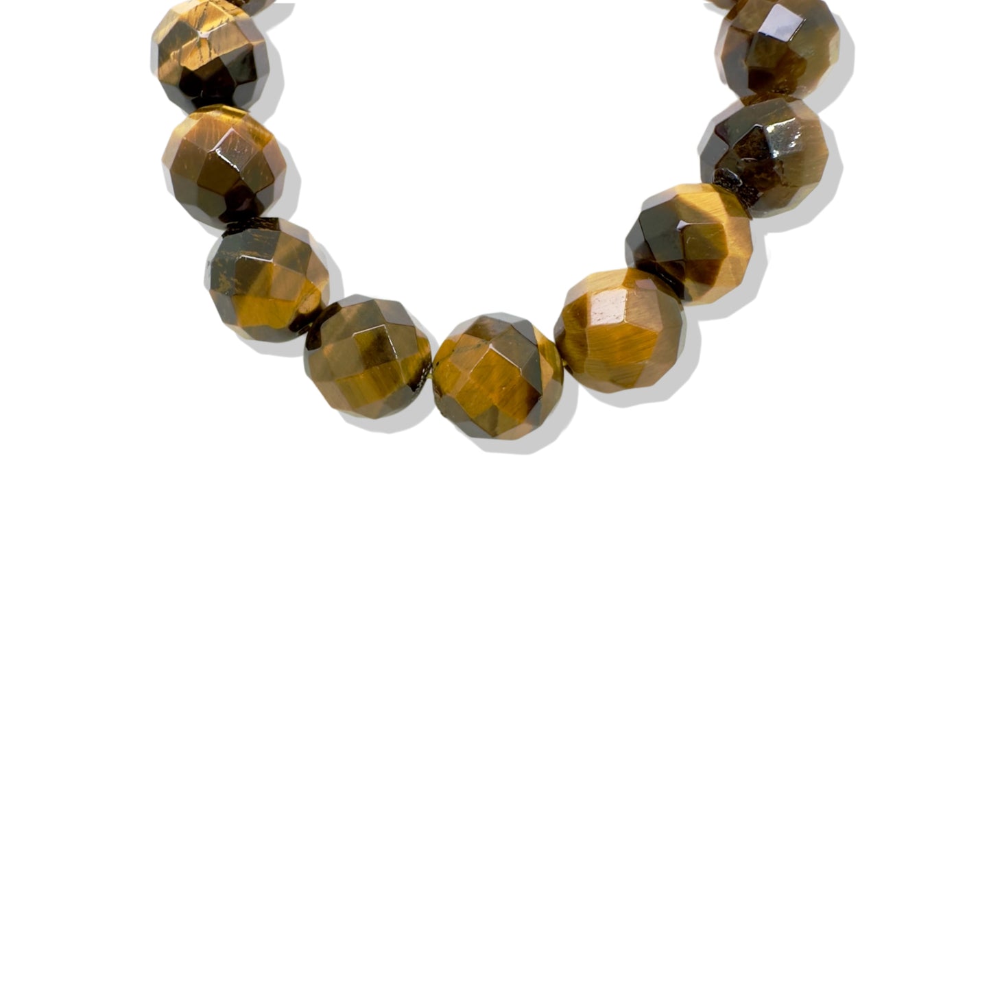Protection Bracelet with Tiger's Eye and Pure Silver Bead
