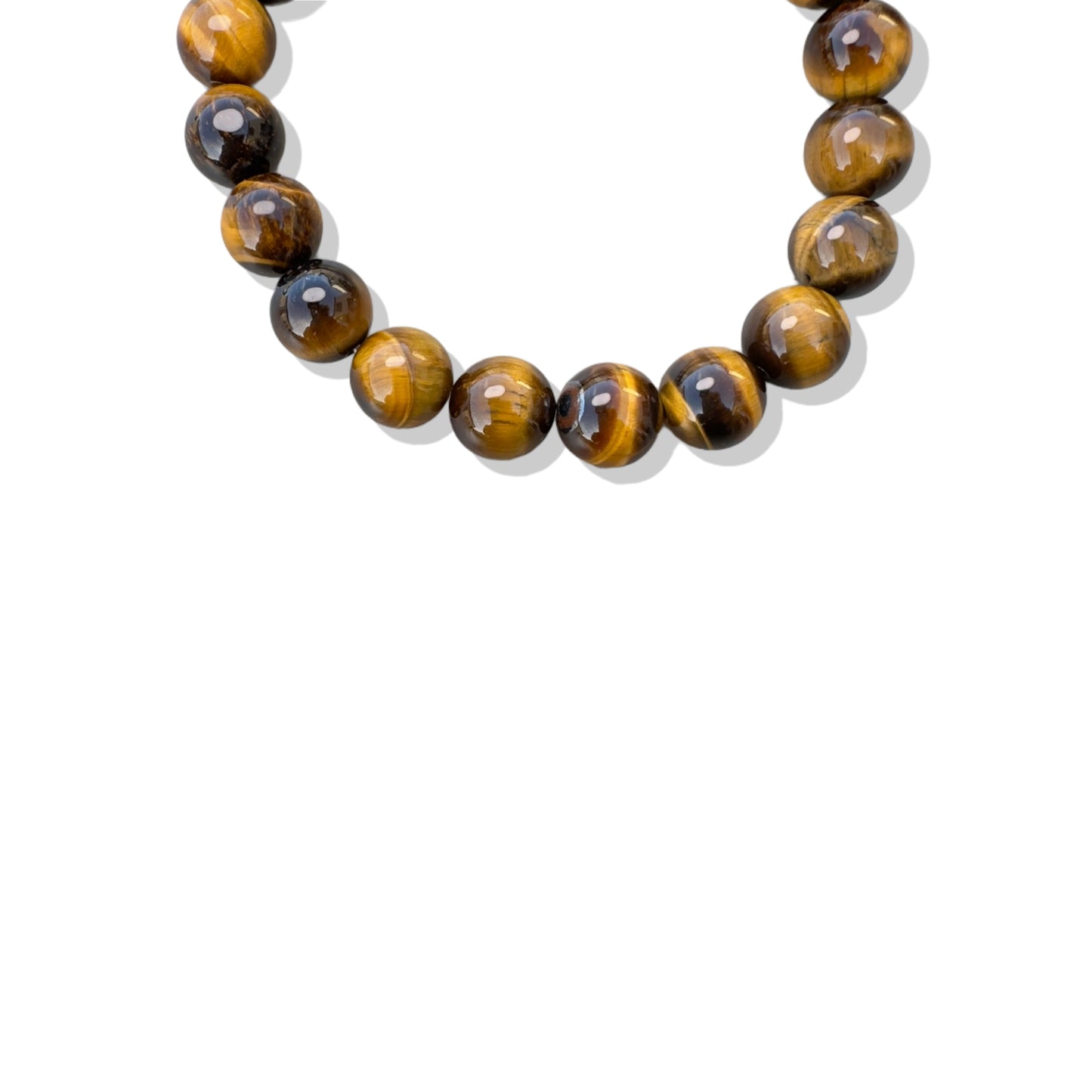 Protection Bracelet with Tiger's Eye and Green Jade Gourd