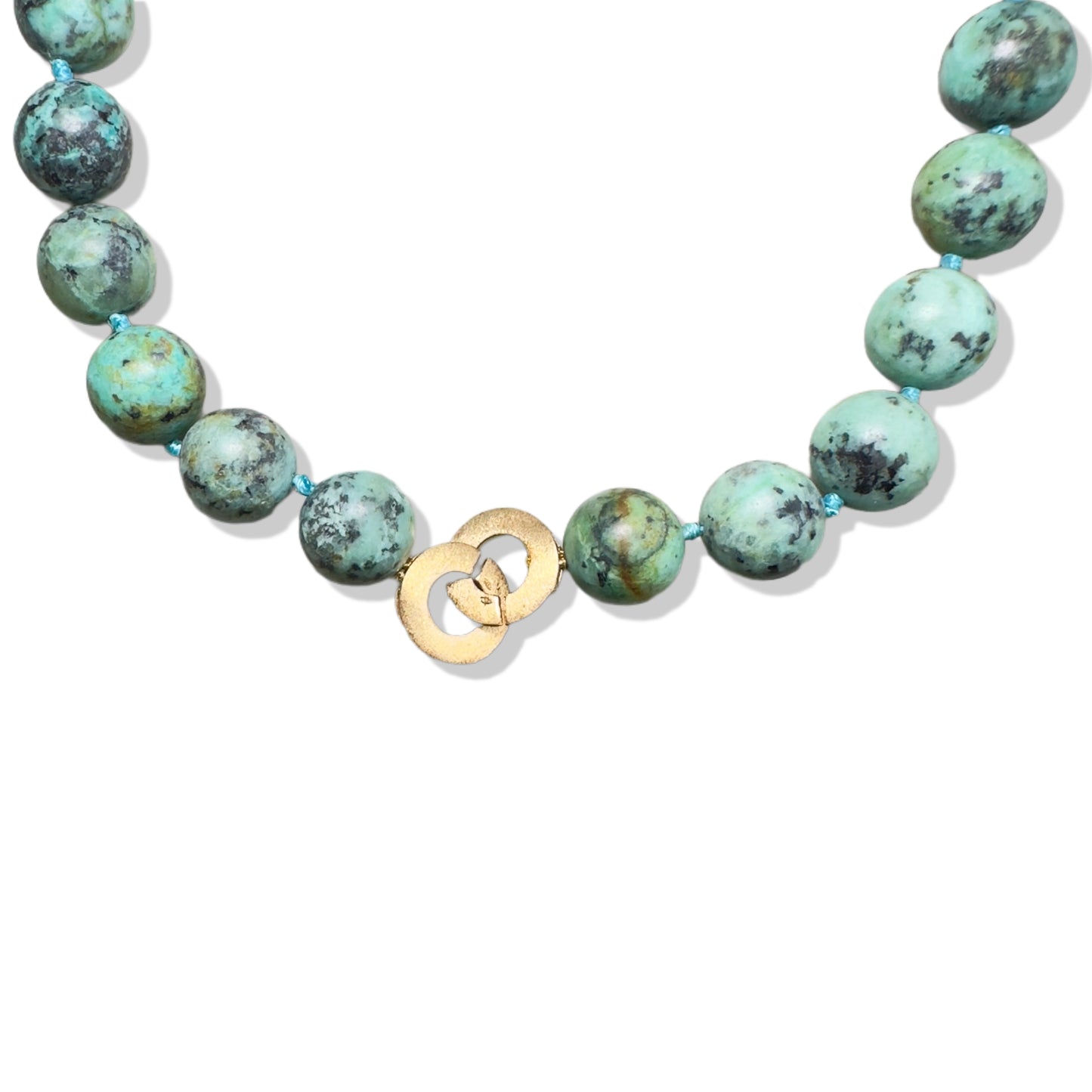 Protection Necklace with Turquoise and Gold