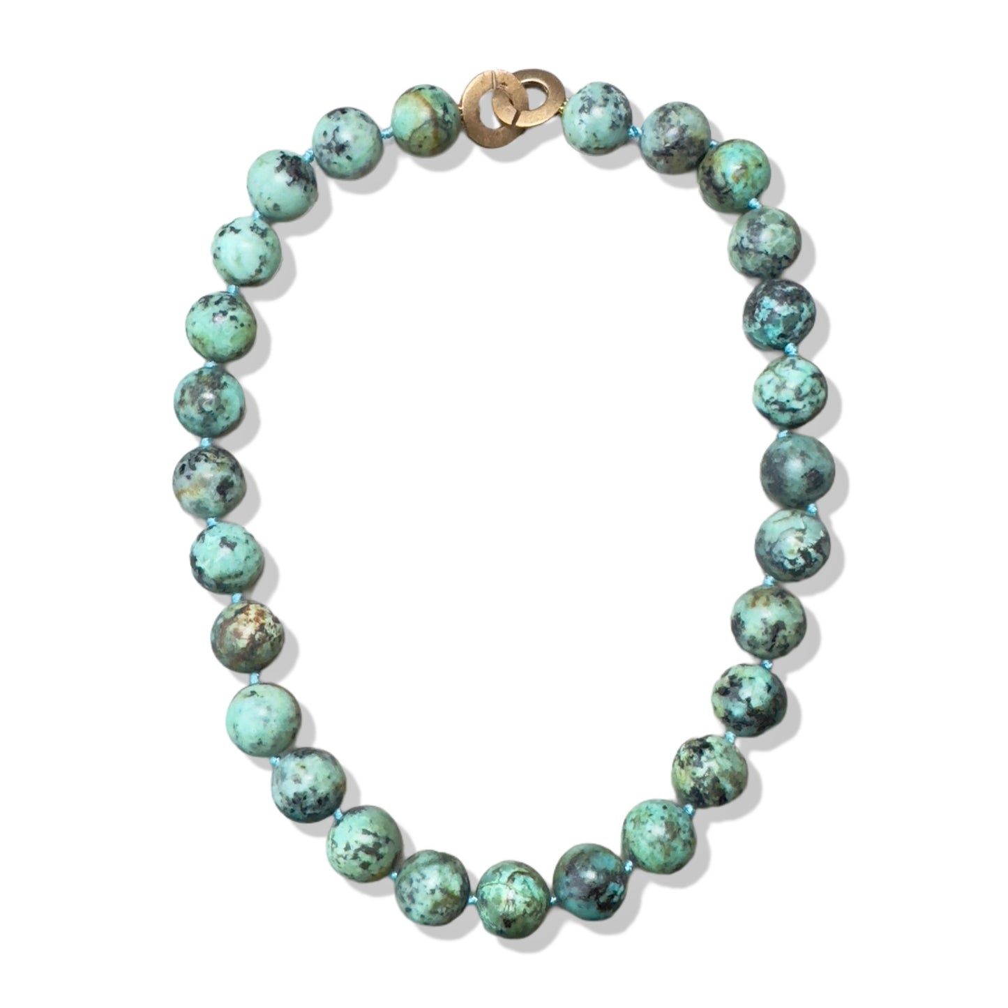 Protection Necklace with Turquoise and Gold