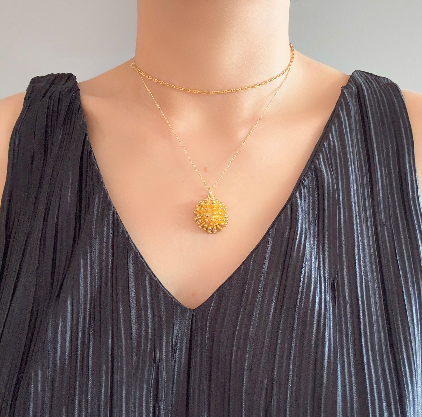 Protection Pendant with Gold Porcupine