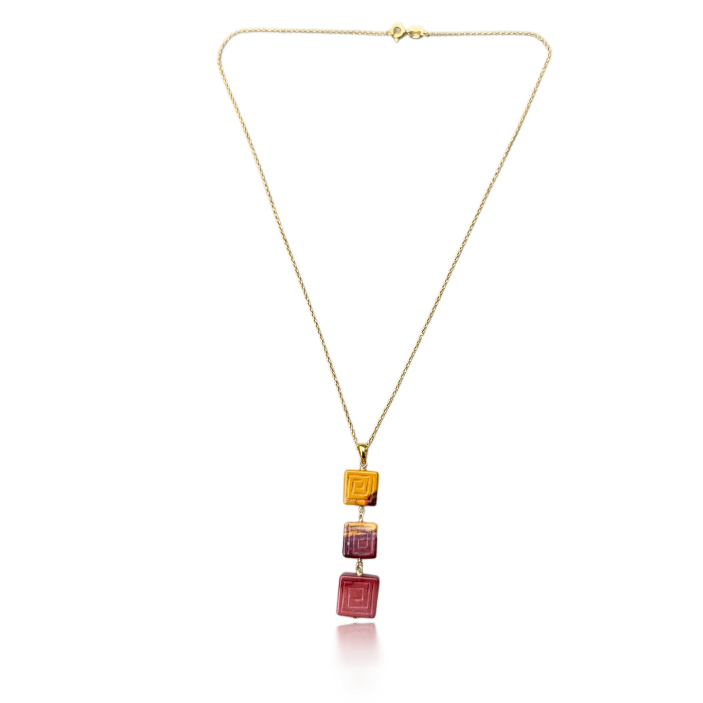 Protection Pendant with Mookaite and Gold