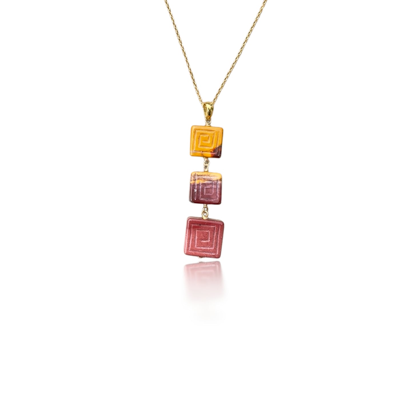 Protection Pendant with Mookaite and Gold