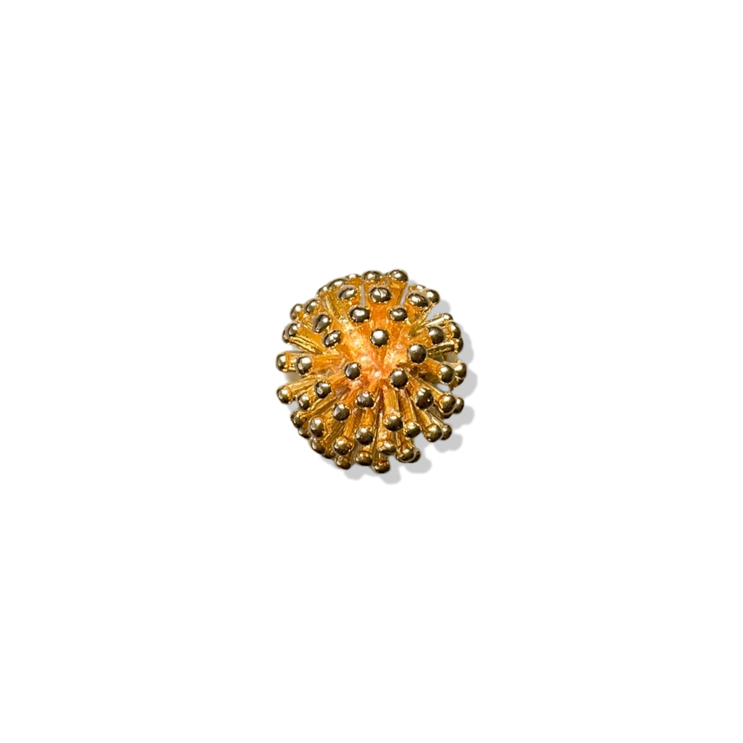 Protection Ring with Gold Porcupine Carving