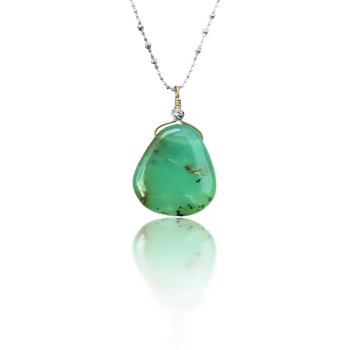 Renewal Pendant with Chrysoprase