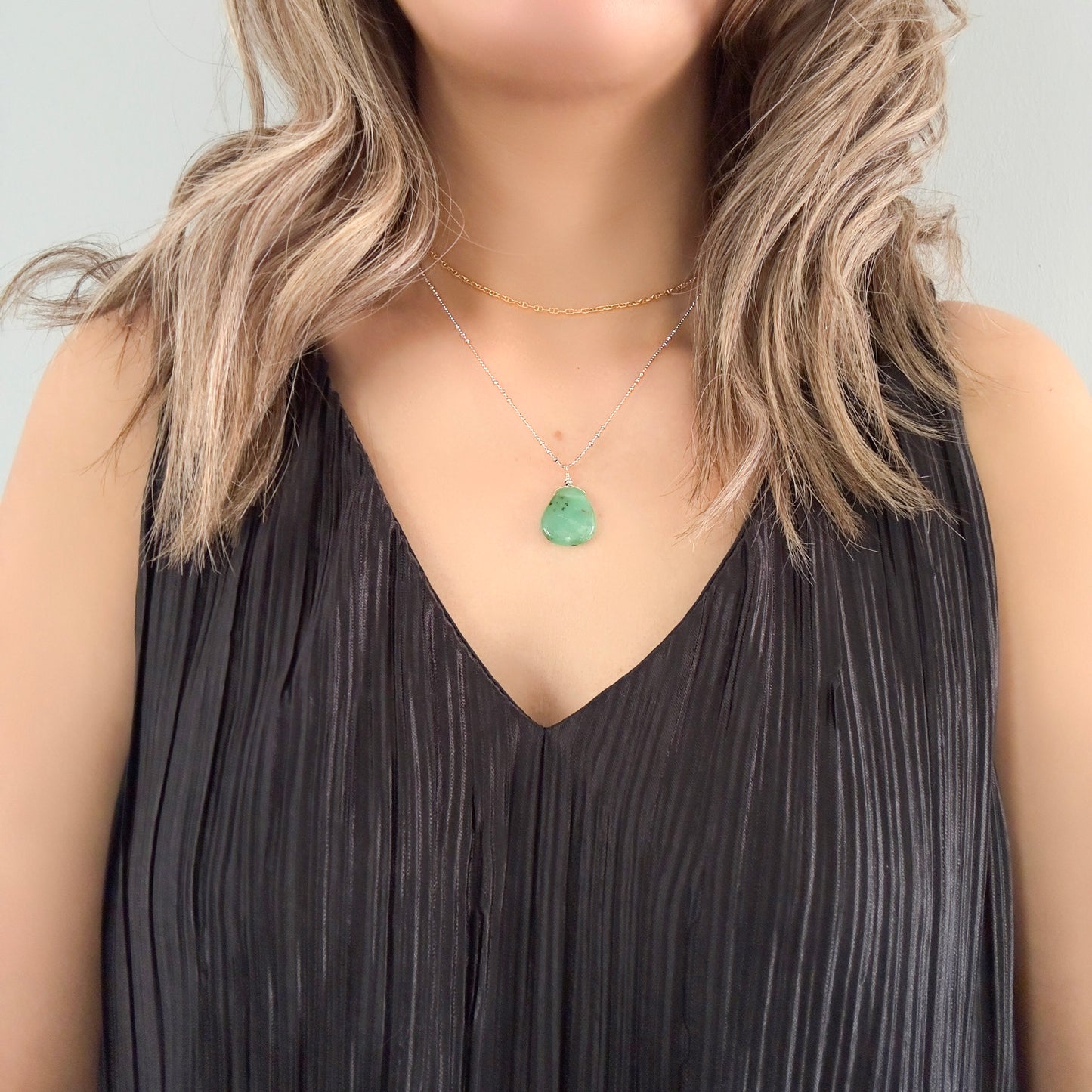 Renewal Pendant with Chrysoprase