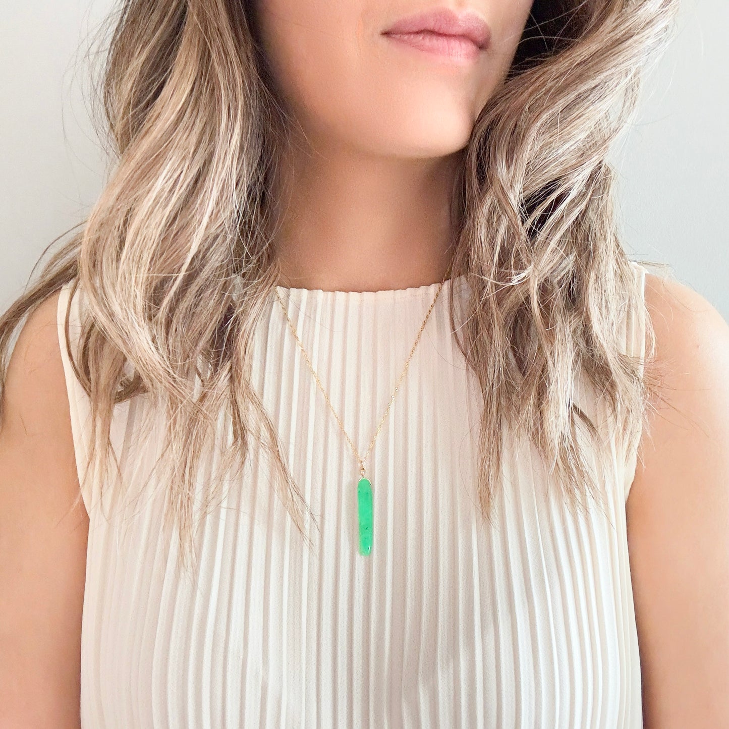 Renewal Pendant with Chrysoprase