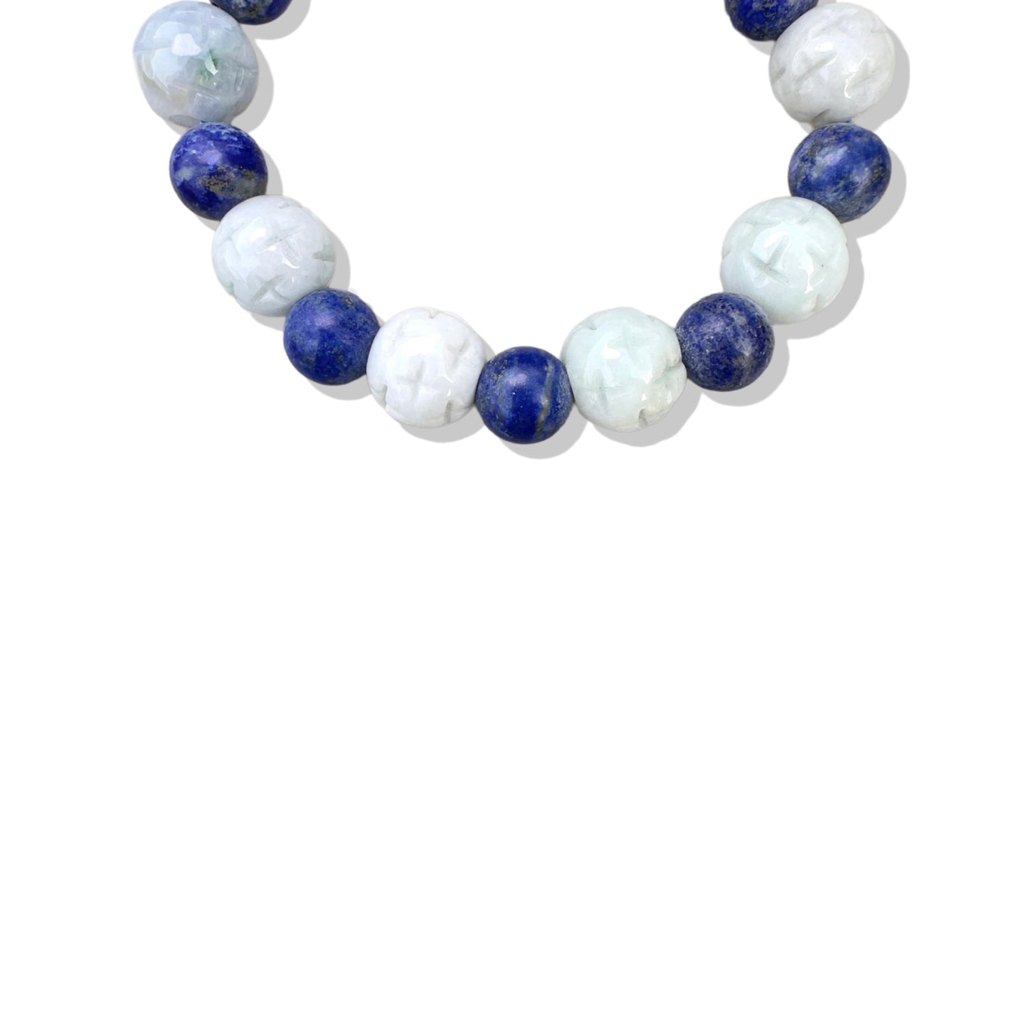 Self-awareness Bracelet with Lapis, Burma Jade and Garnet