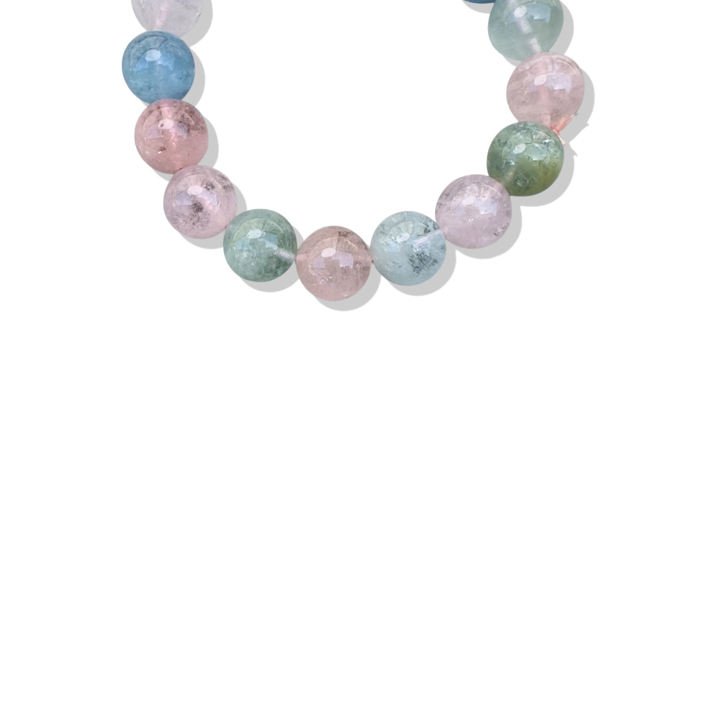 Tranquillity Bracelet with Mix Beryl and Green Burma Jade carving
