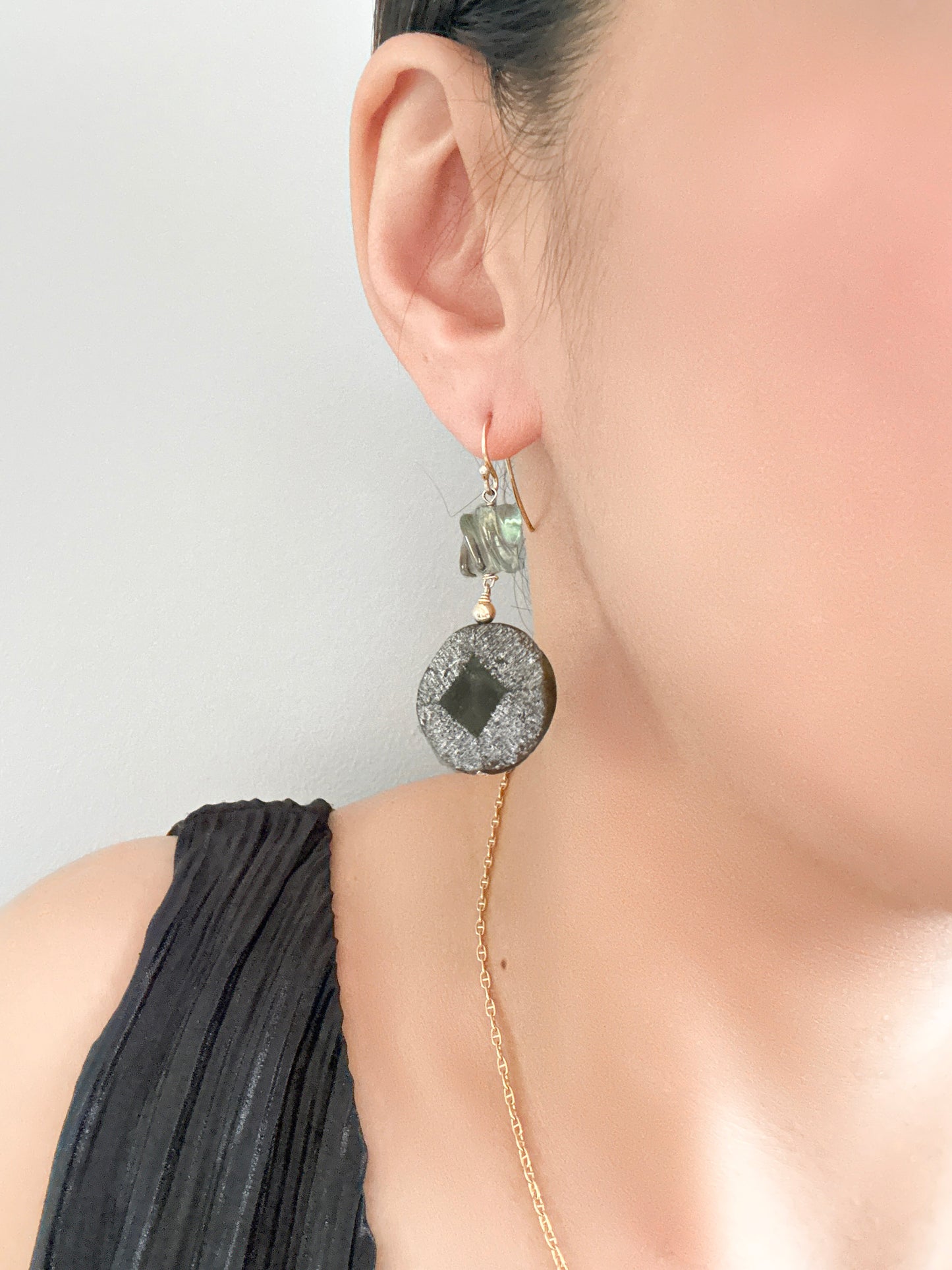 Transforming Earrings with Labradorite and Prehnite