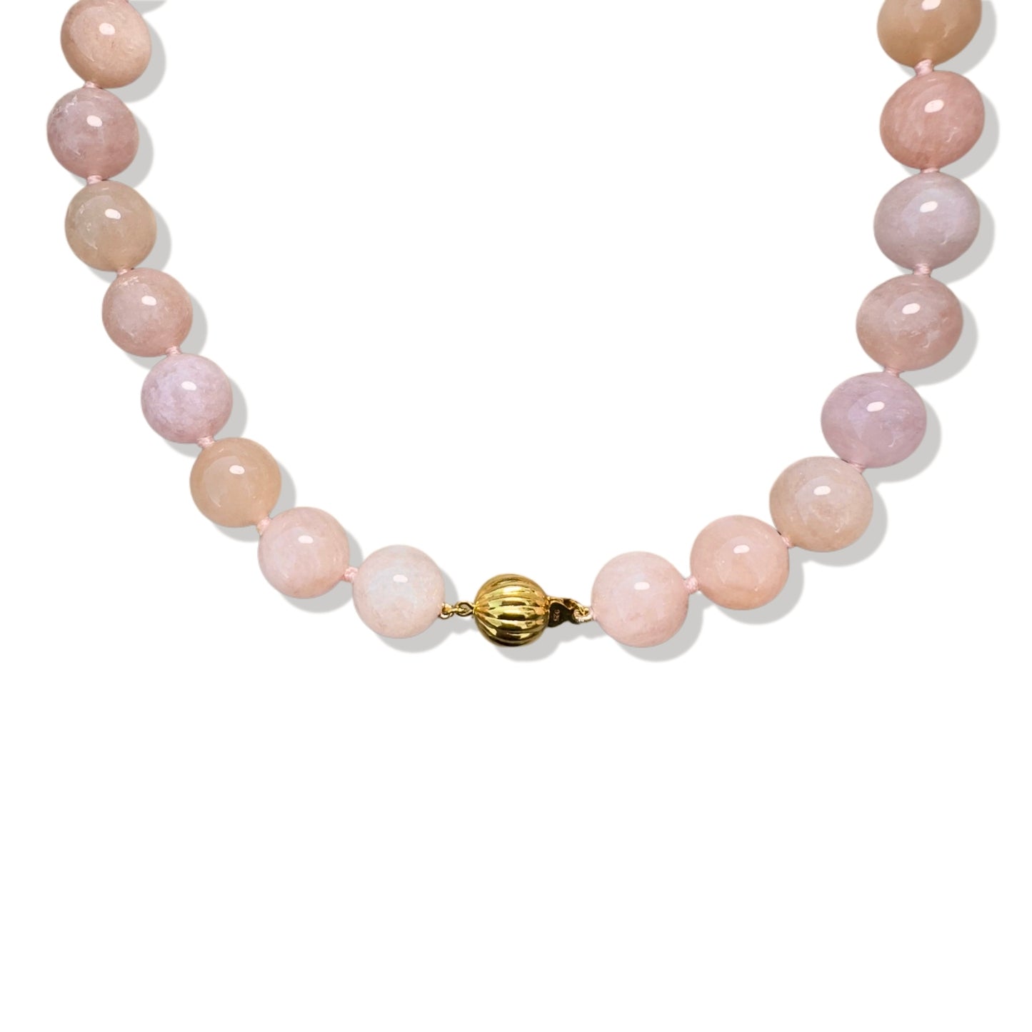 Love Necklace with Morganite and Gold
